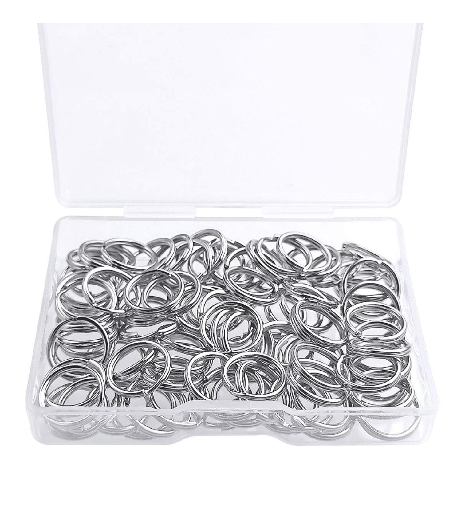 100 Pcs 12mm Split Key Rings Bulk - Small Keychain Connectors for DIY Crafts - Buy Online on GoSupps.com
