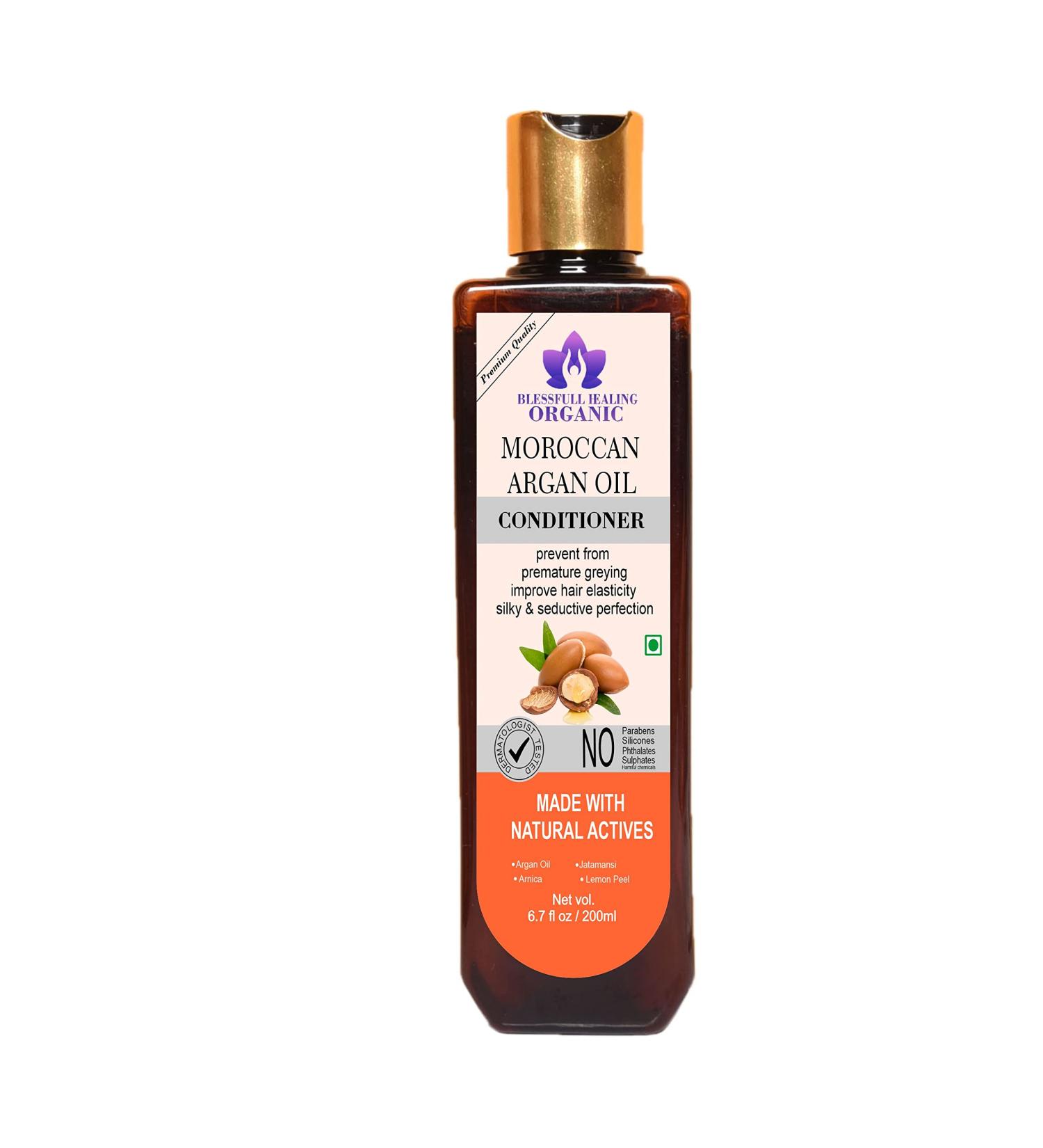 Blessfull Healing Organic Moroccan Argan Oil Natural Hair Conditioner 200 ml (Packing May Vary) - Buy Online on GoSupps.com