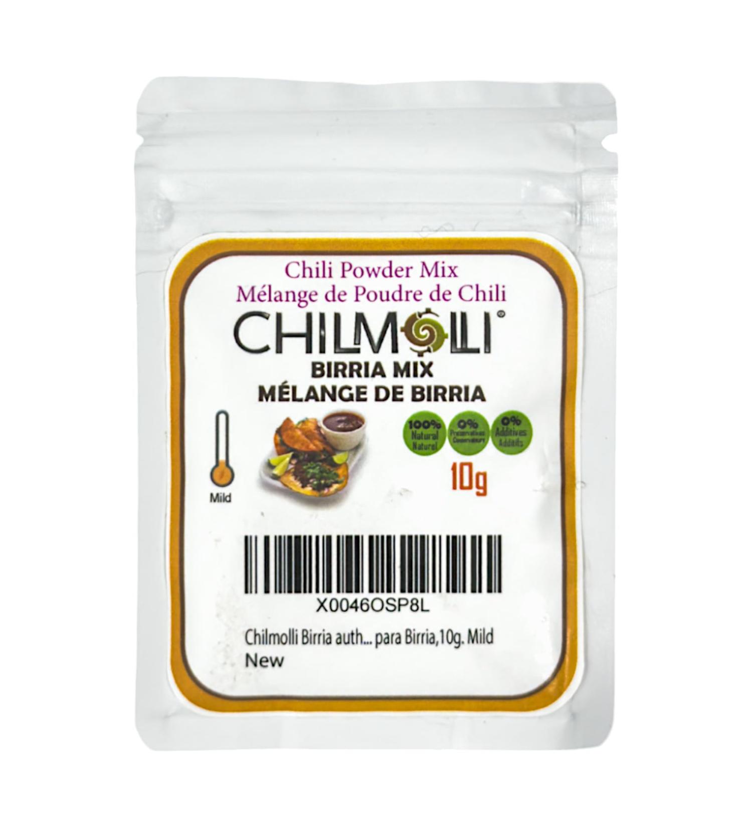 Chilmolli Birria authentic Mexican gourmet chilli powder mix portable package/M lange de poudre de chilli pour Birria/Mezcla de chiles molidos para Birria 10g. Mild Birria 10 g (Pack of 1) - Buy Online on GoSupps.com