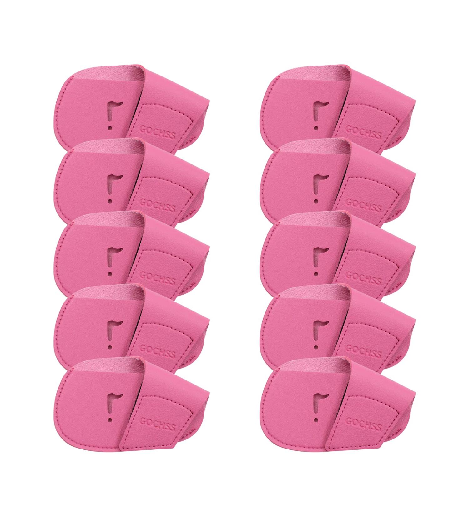 Golf Iron Headcovers 10pcs PU - Pink | Fits Right-Handed Clubs | Titleist, Callaway, Ping, Taylormade & More - Buy Online on GoSupps.com