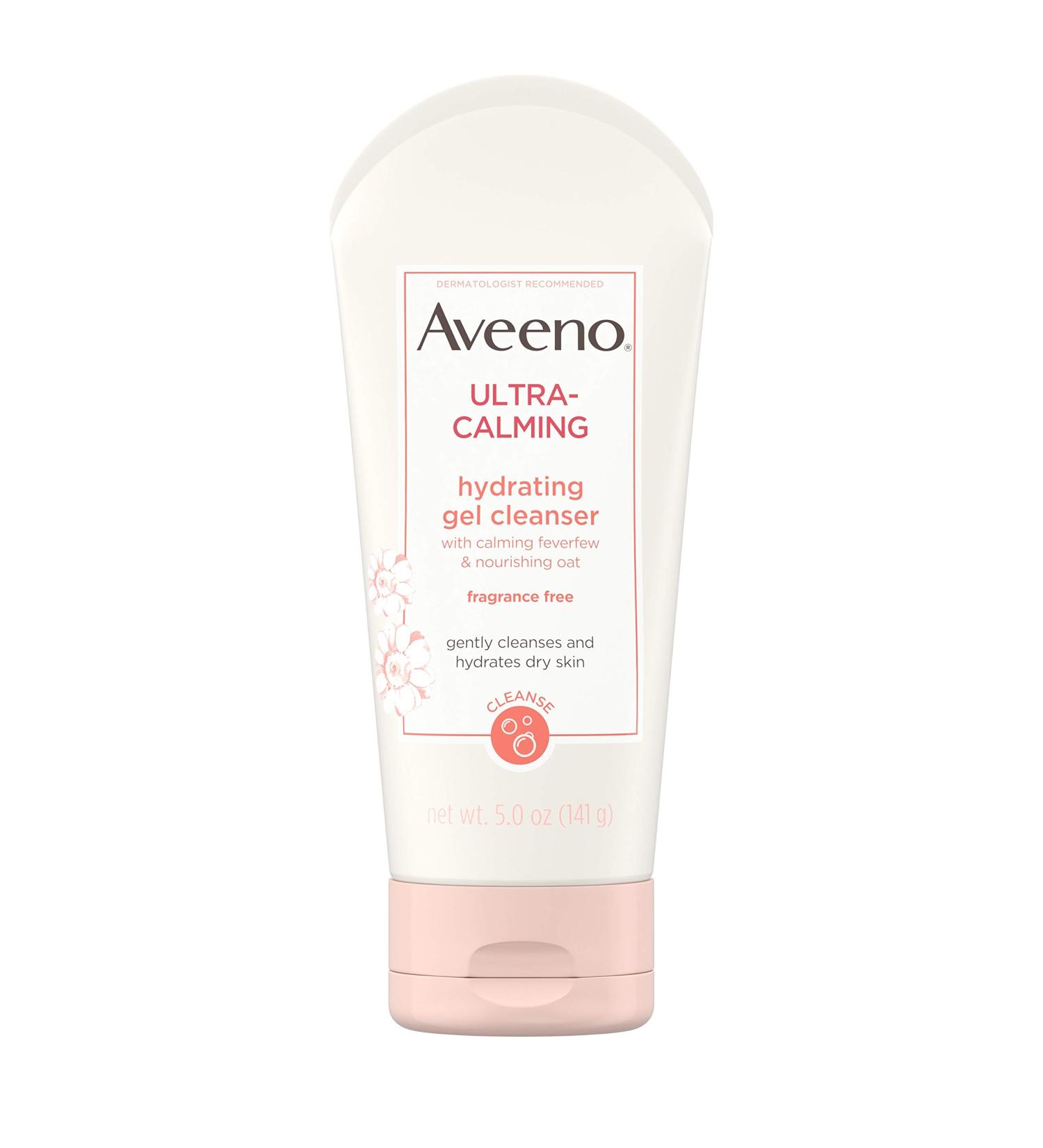 Aveeno Ultra-Calming Hydrating Gel Facial Cleanser | Feverfew & Oat | Hypoallergenic, Fragrance-Free, Non-Comedogenic | 5oz - Buy Online on GoSupps.com