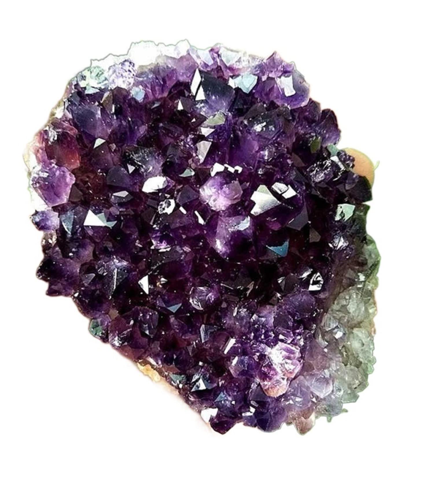 1PC 100-150g Large Purple Natural Brazilian Amethyst Stone Cluster Quartz Crystal Druzy Geode Specimens Ornament Home Decor Crystal Cluster - Buy Online on GoSupps.com