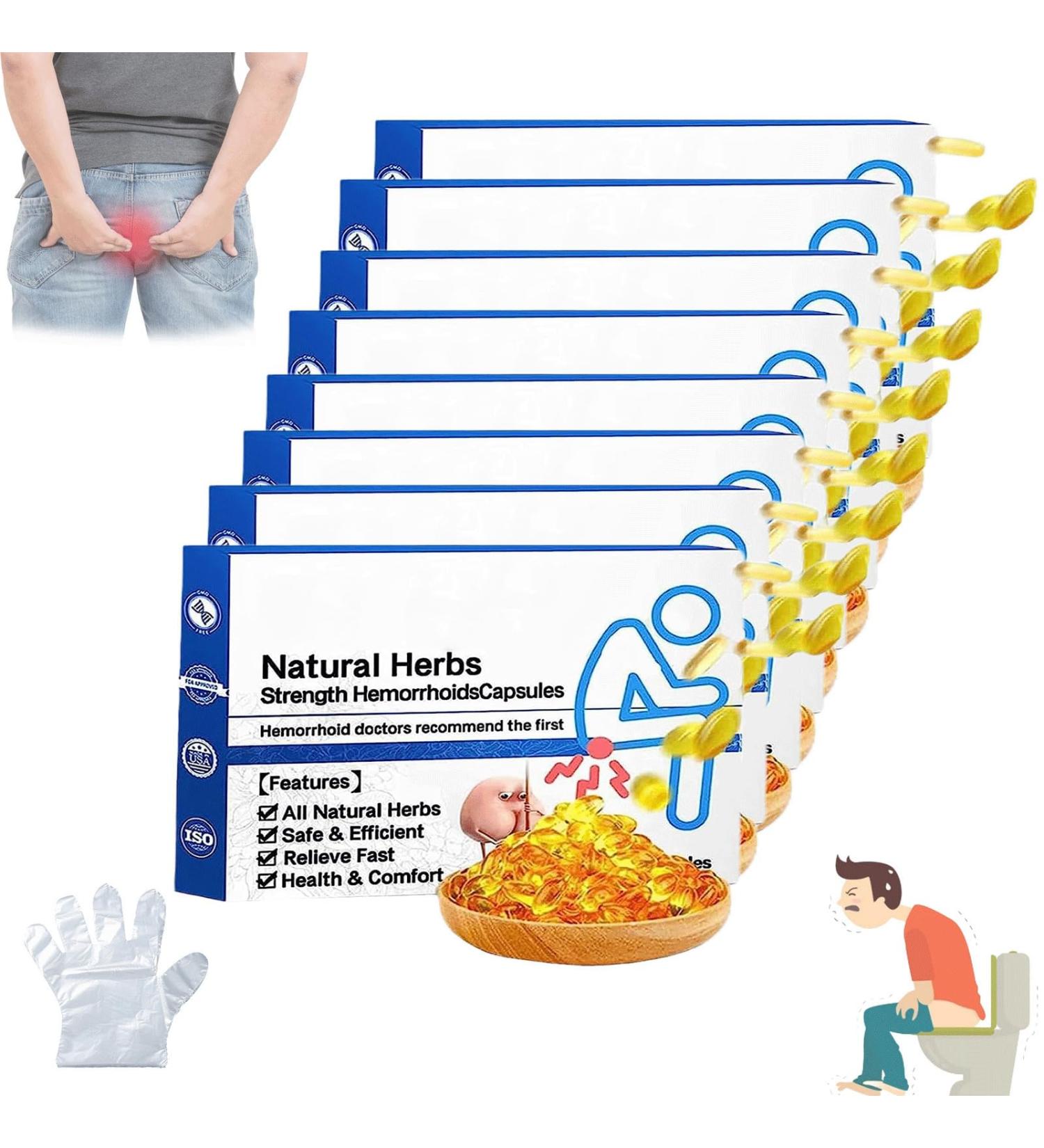 Diameleo Heca Herbal Hemorrhoid Capsules - Natural Relief & Rapid Treatment (8pcs) - Buy Online on GoSupps.com