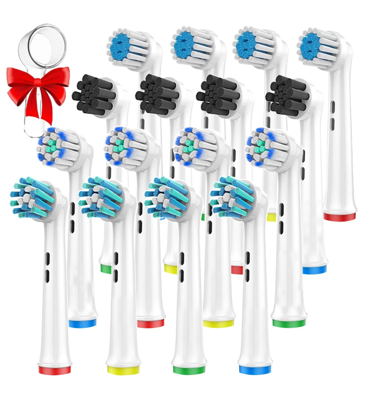 16 Pack Replacement Toothbrush Heads for Oral B Braun Electric Toothbrush - Precision Clean Brush Heads Refill - Compatible with Oral-B 7000, Pro 1000, 9600, 5000, 8000, 3000 - 16 Count - Buy Online on GoSupps.com