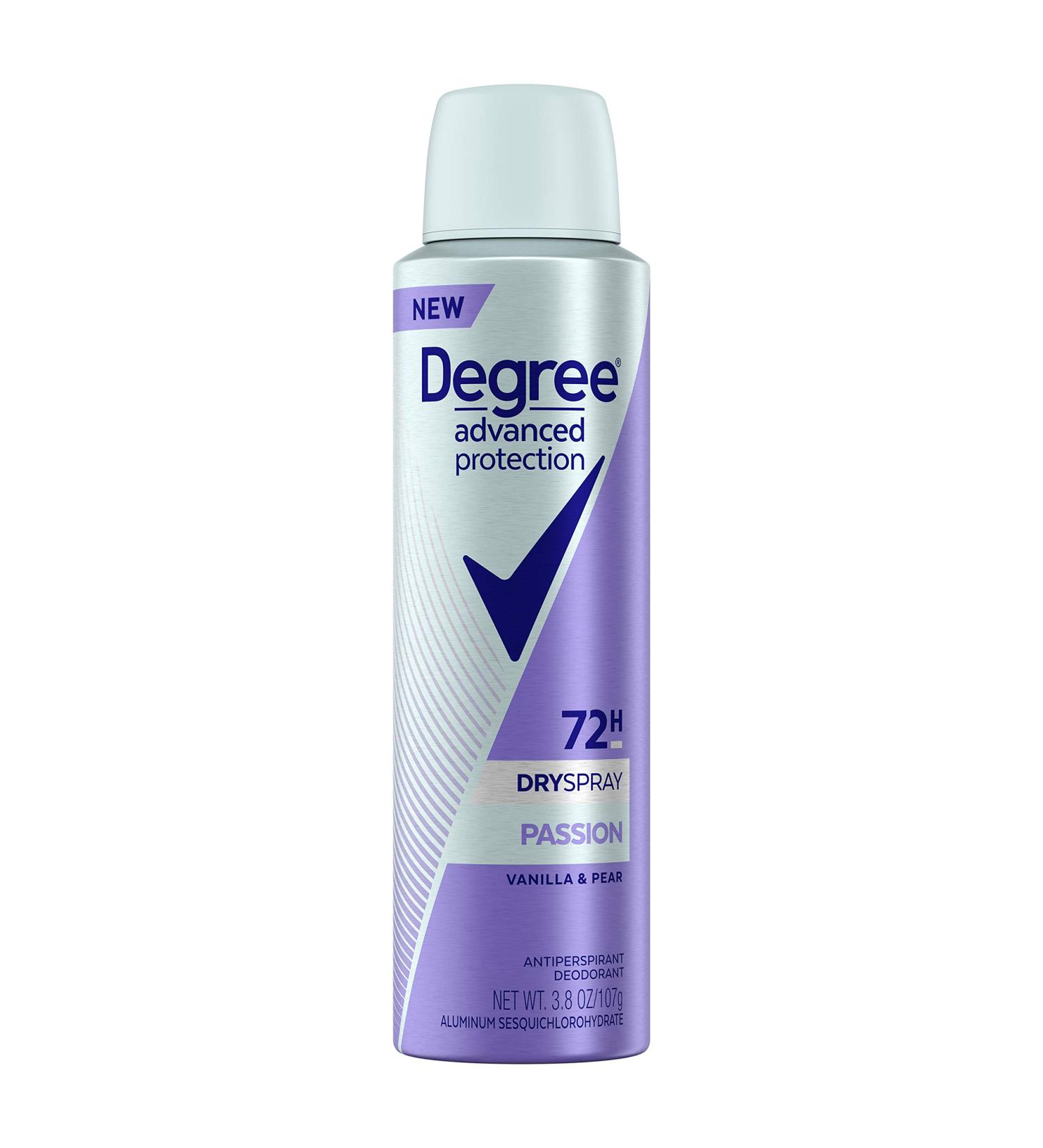 Degree Advanced Protection Antiperspirant Spray 72 HR Wetness Protection Passion 3.8 oz - Buy Online on GoSupps.com
