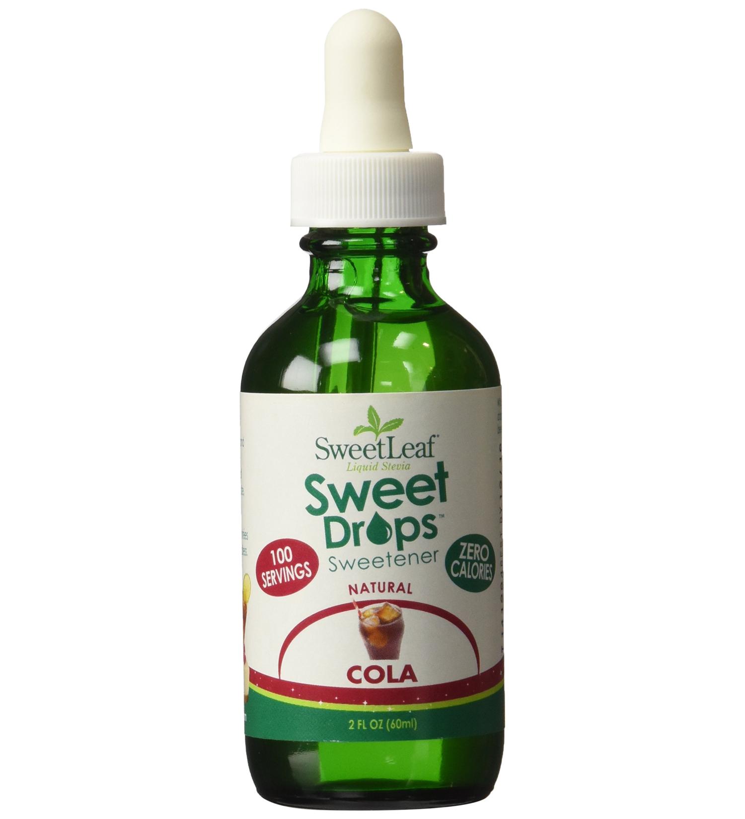 Sweet Leaf Wisdom Stevia Cola Liquid 2 oz - Natural Sugar-Free Sweetener - Buy Online on GoSupps.com