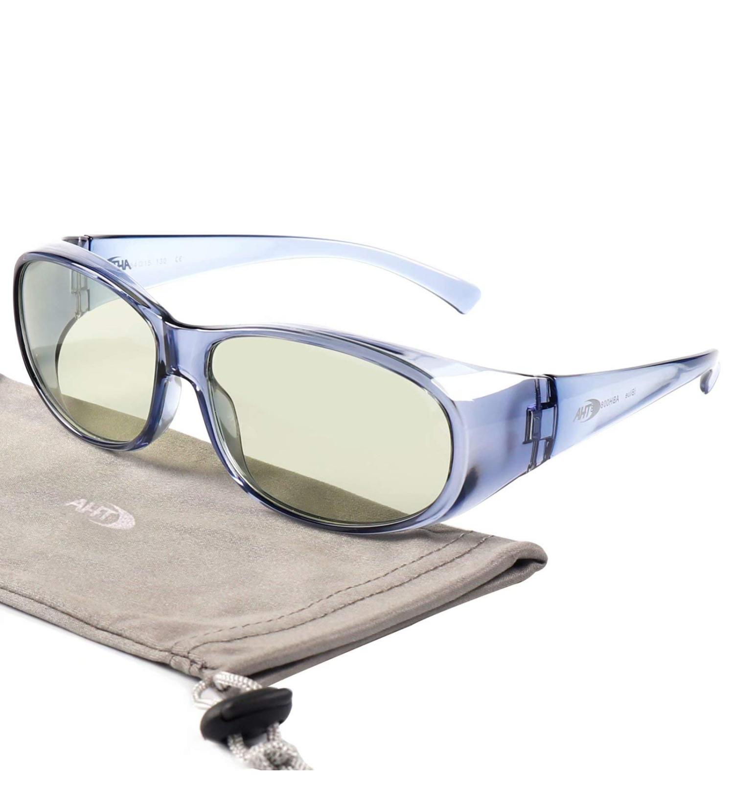 Blue Light Blocking Glasses - AHT Transparent Light Blue Computer Glasses | Fit Over Blue Blocker for Screen Protection - Buy Online on GoSupps.com