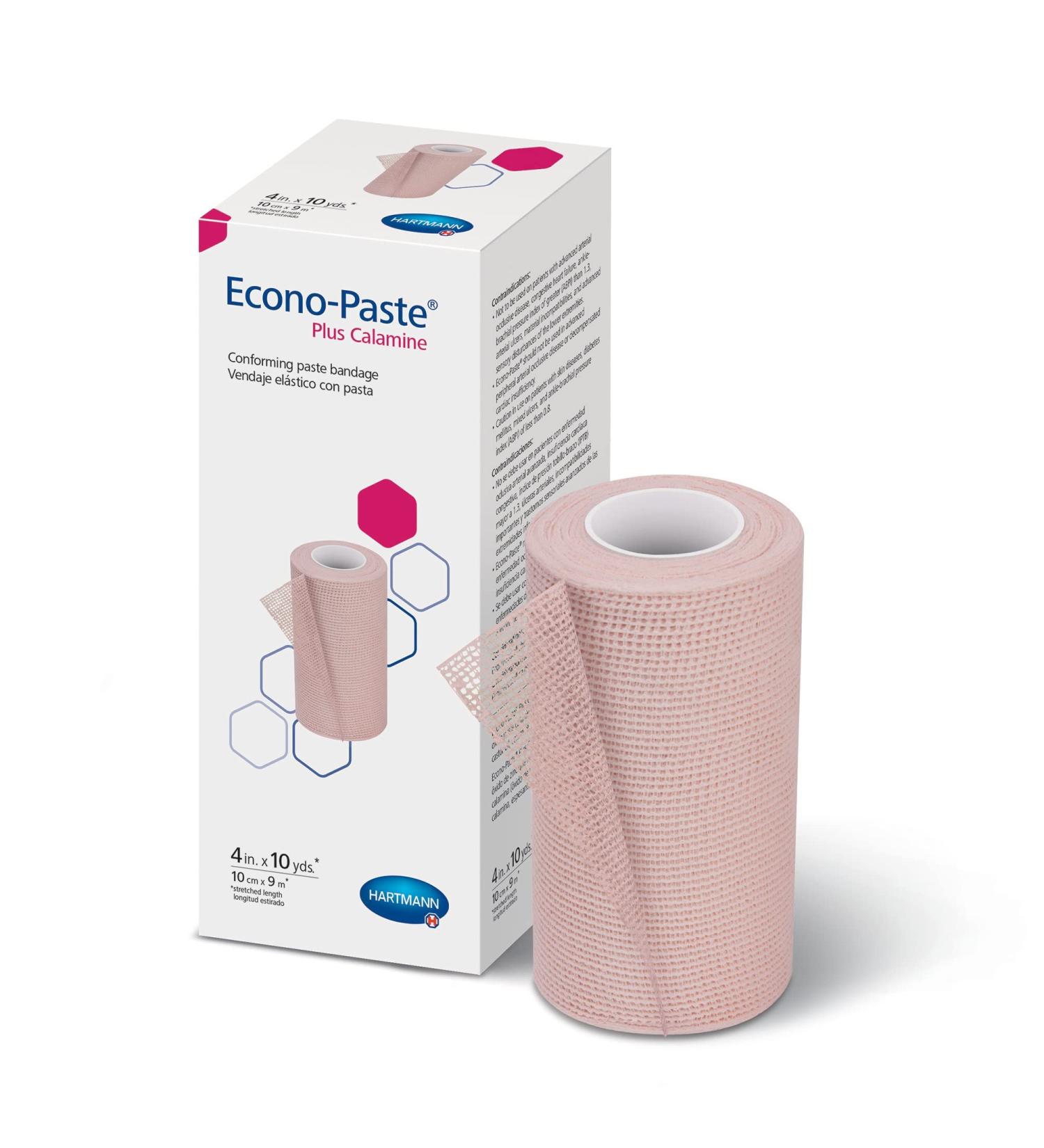Hartmann 47410000 Econo-Paste Conforming Zinc-Oxide Calamine Bandage 4 x 10yd (Pack of 12) - Latex-Free - Buy Online on GoSupps.com