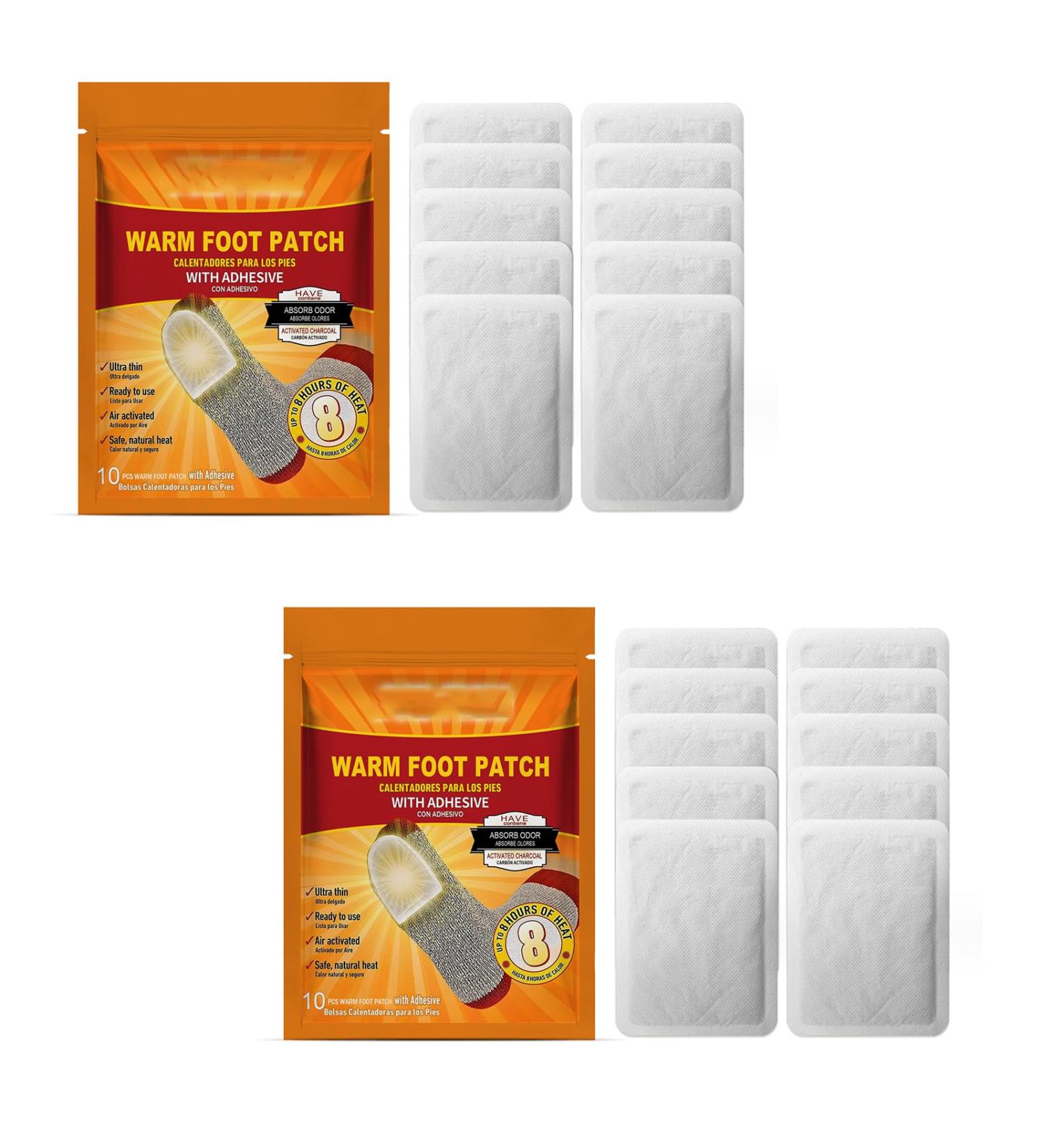 20pcs Self-Heating Baby Foot Warmers - Effective Body Warmers & Heat Pads for Ultimate Comfort | International Shipping Available - Buy Online on GoSupps.com