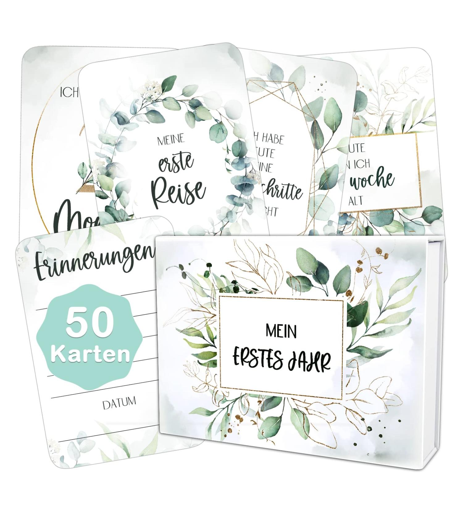 Marveligths 50 Milestone Cards - Perfect Baby Gift for Newborns | Unique Baby Art Cards & Pregnancy Gift Set - Buy Online on GoSupps.com