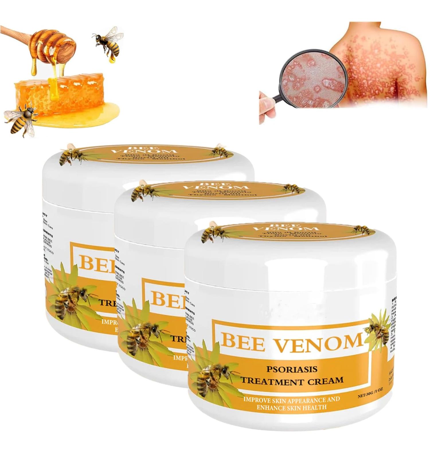 Cvreoz Bee Venom Psoriasis Cream | New Zealand Bee Venom Treatment for Psoriasis | 3PC Bee Venom Cream - Buy Online on GoSupps.com
