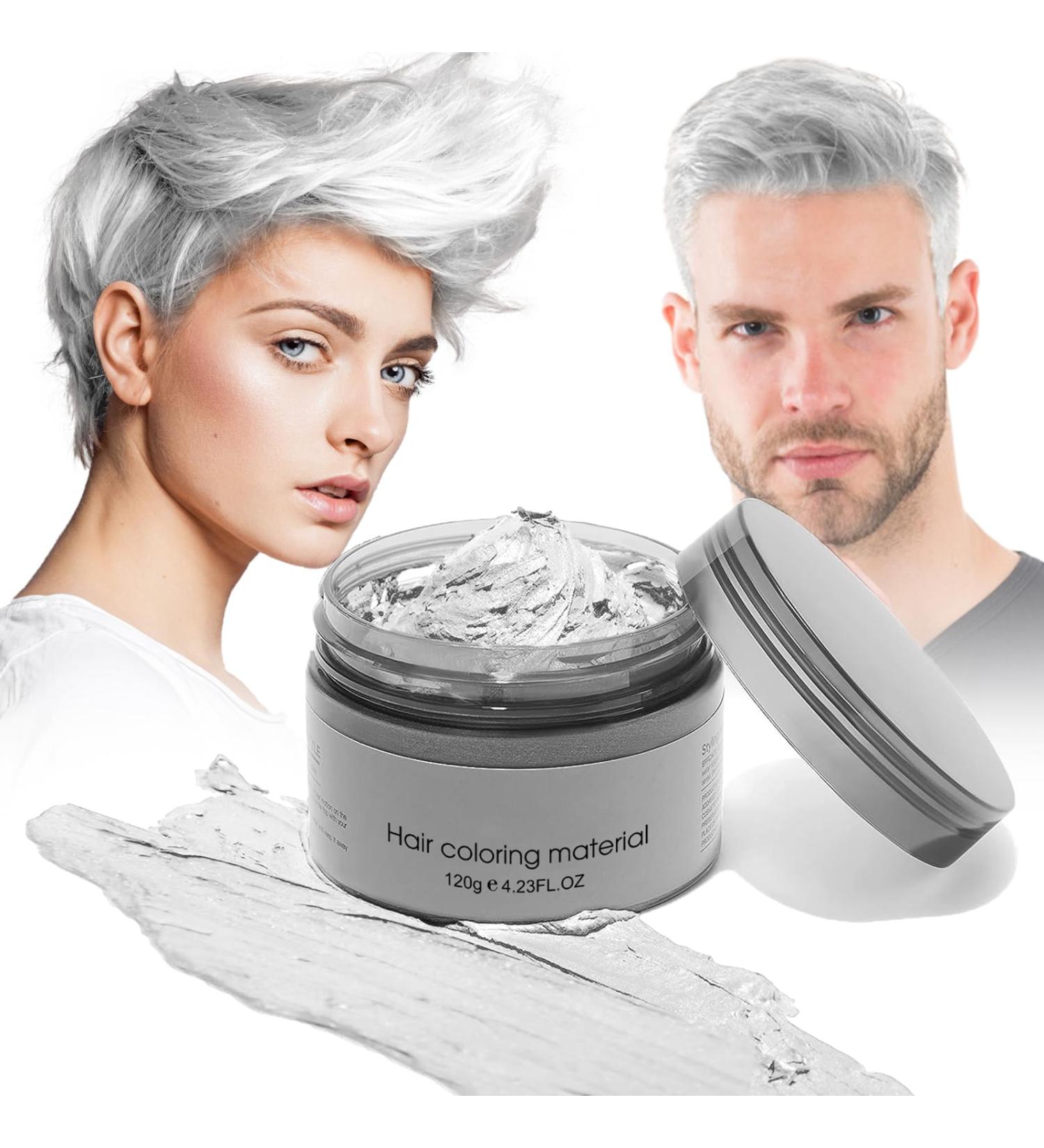 Temporary White Hair Color Wax | Instant Hairstyle Cream for Men Women & Kids | Easy Clean Disposable Hair Pomade for Cosplay & Parties - Buy Online on GoSupps.com