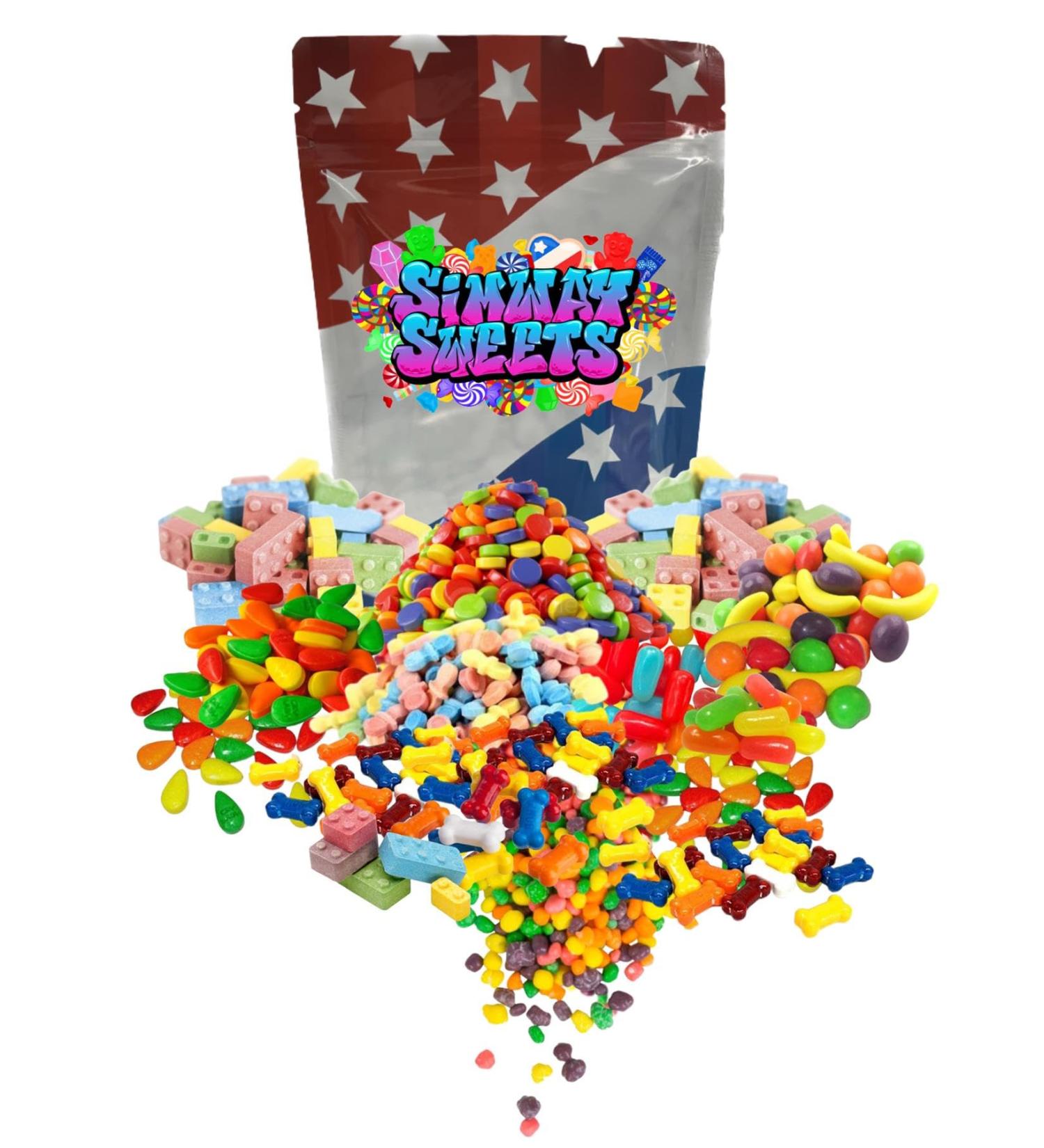 Simway Sweets USA Pick N Mix 750g Resealable Pouch - Includes Nerds Runts Charms Mike N Ike & More USA Candies - Buy Online on GoSupps.com