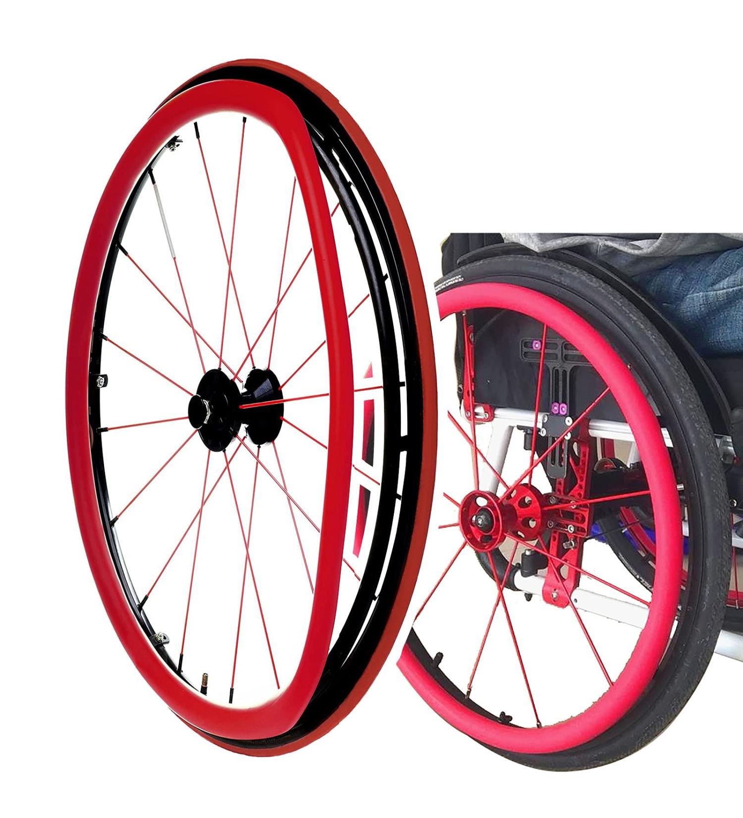 24Inch Wheelchair Rear Wheel Cover/Hand Push Cover Non-Slip Wear-Resistant/Hand Push Cover Easy to Clean F/J - Buy Online on GoSupps.com
