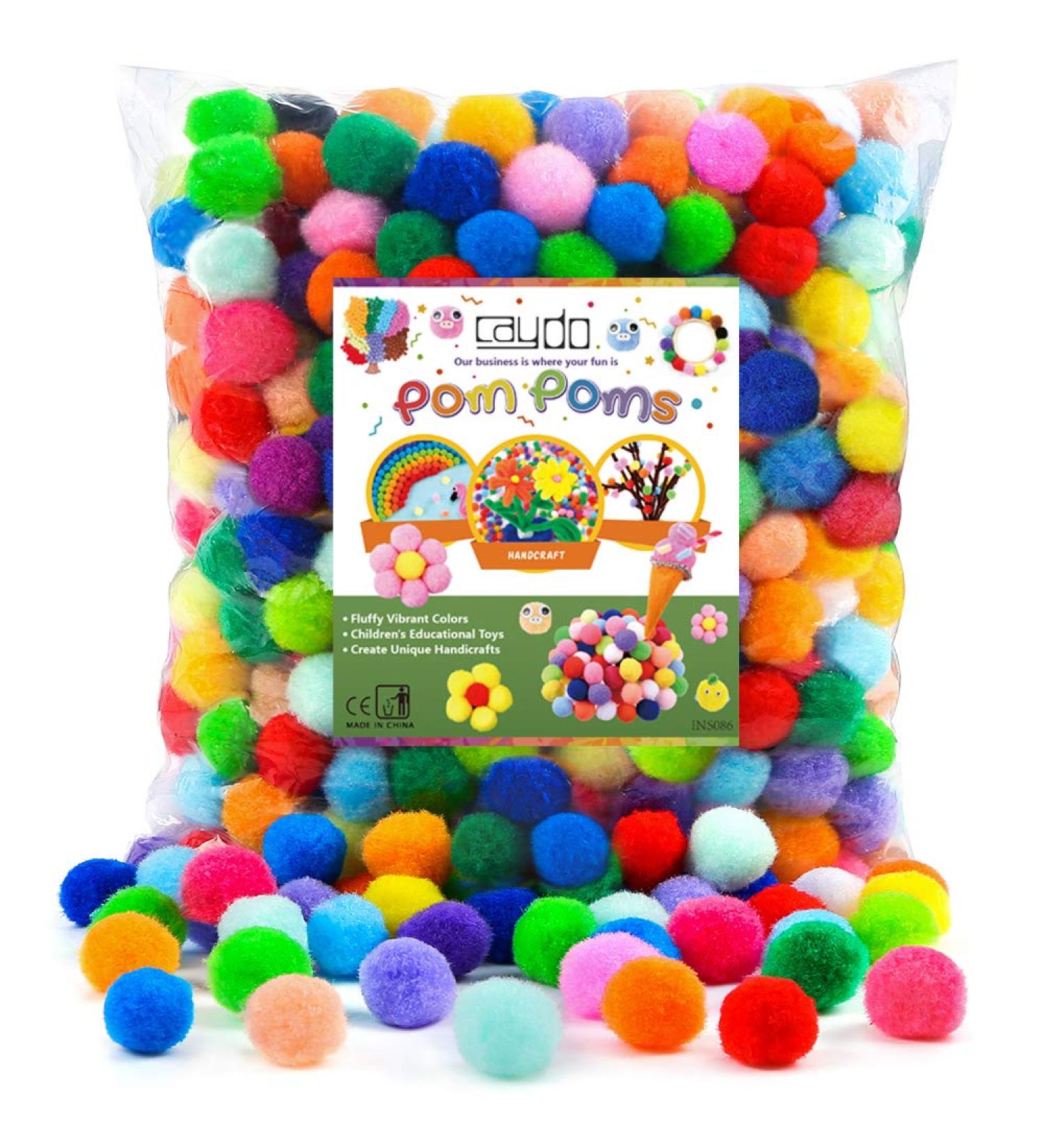 Caydo 400 Pieces 1 Inch Pompoms - 20 Colors for Crafts and DIY Projects - Buy Online on GoSupps.com