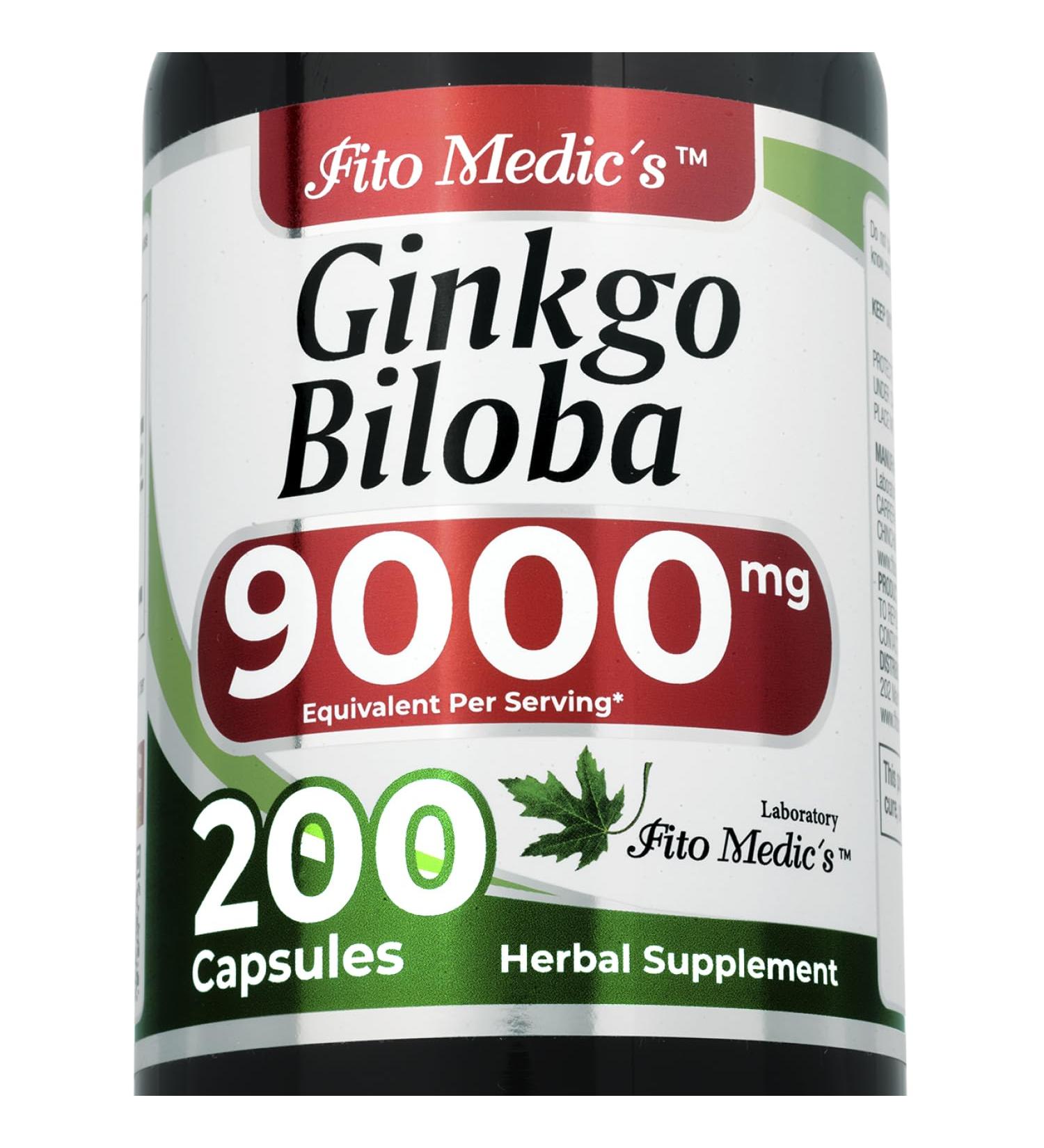 FITO MEDIC'S Ginkgo Biloba | Ginkgo biloba Herb Leaf Capsules | 200 Capsules | Concentrated Extract | Highly Absorbable Herbal Supplement - Buy Online on GoSupps.com