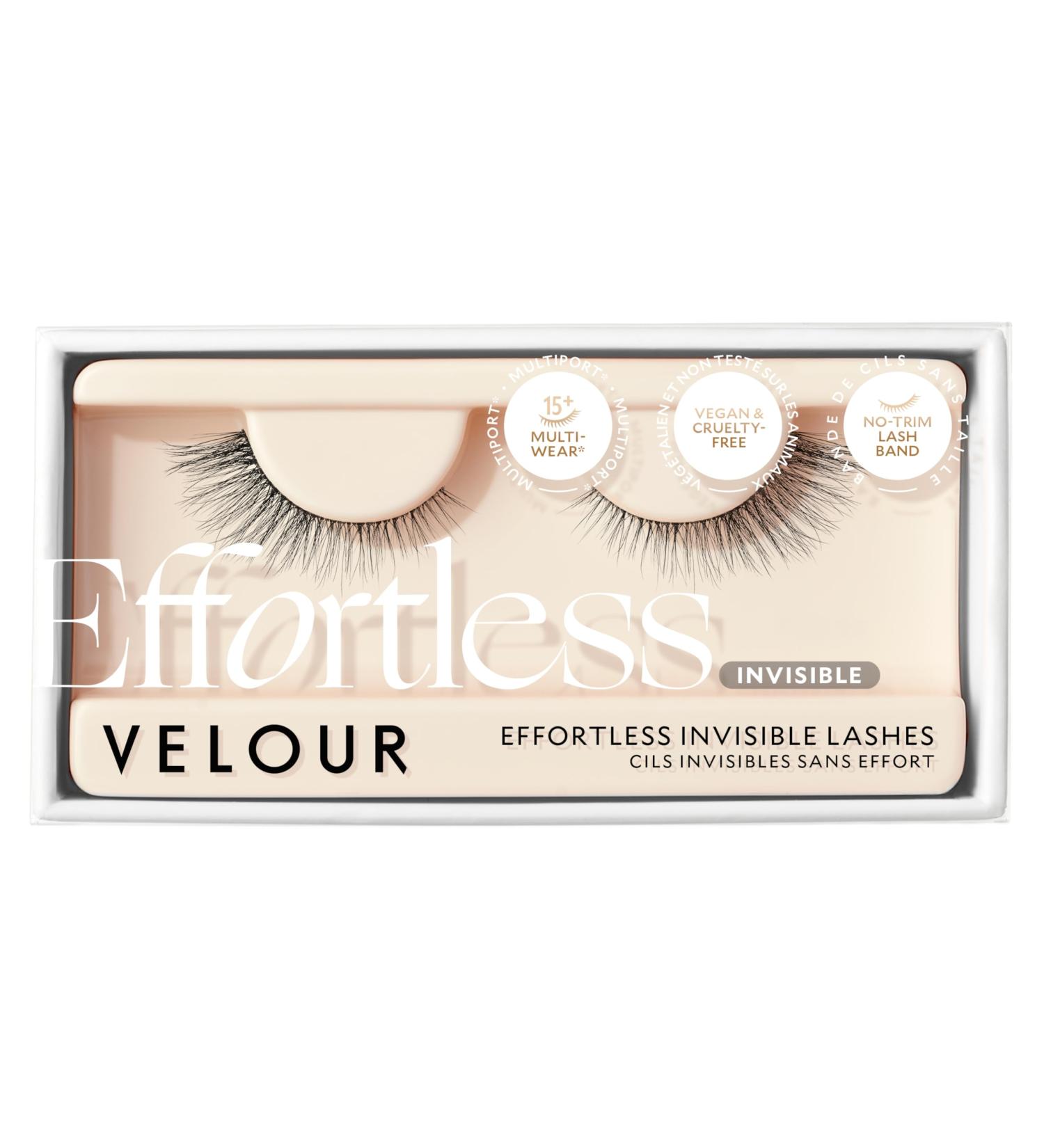 Velour Invisible Lashes - Reusable Fluffy & Lightweight False Eyelashes for Natural Lash Extension Look - Vegan No-Trim Design - Shop Internationally - Buy Online on GoSupps.com