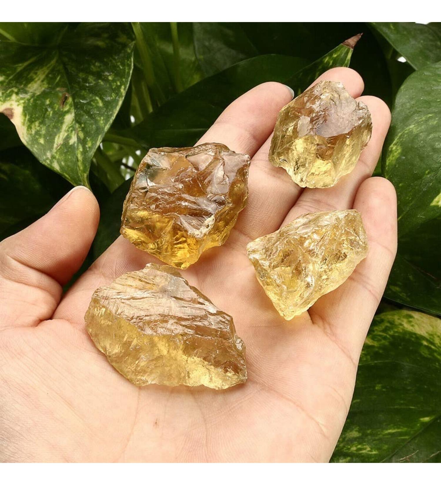 Natural Raw Citrine Quartz Crystal Original StoneReiki Specimen Home Decor NaturalReiki Decoration Full of Texture 100g - Buy Online on GoSupps.com