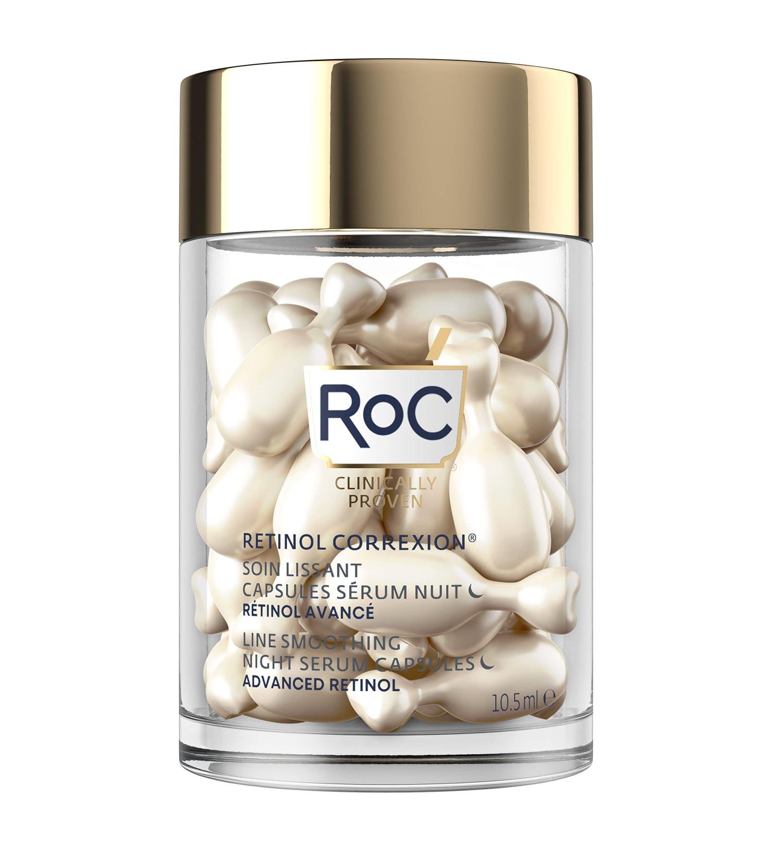 RoC - Retinol Correxion Smoothing Night Serum - Anti-Wrinkle and Aging - Anti-Aging - Firming Moisturizer - 30 Capsules - Buy Online on GoSupps.com