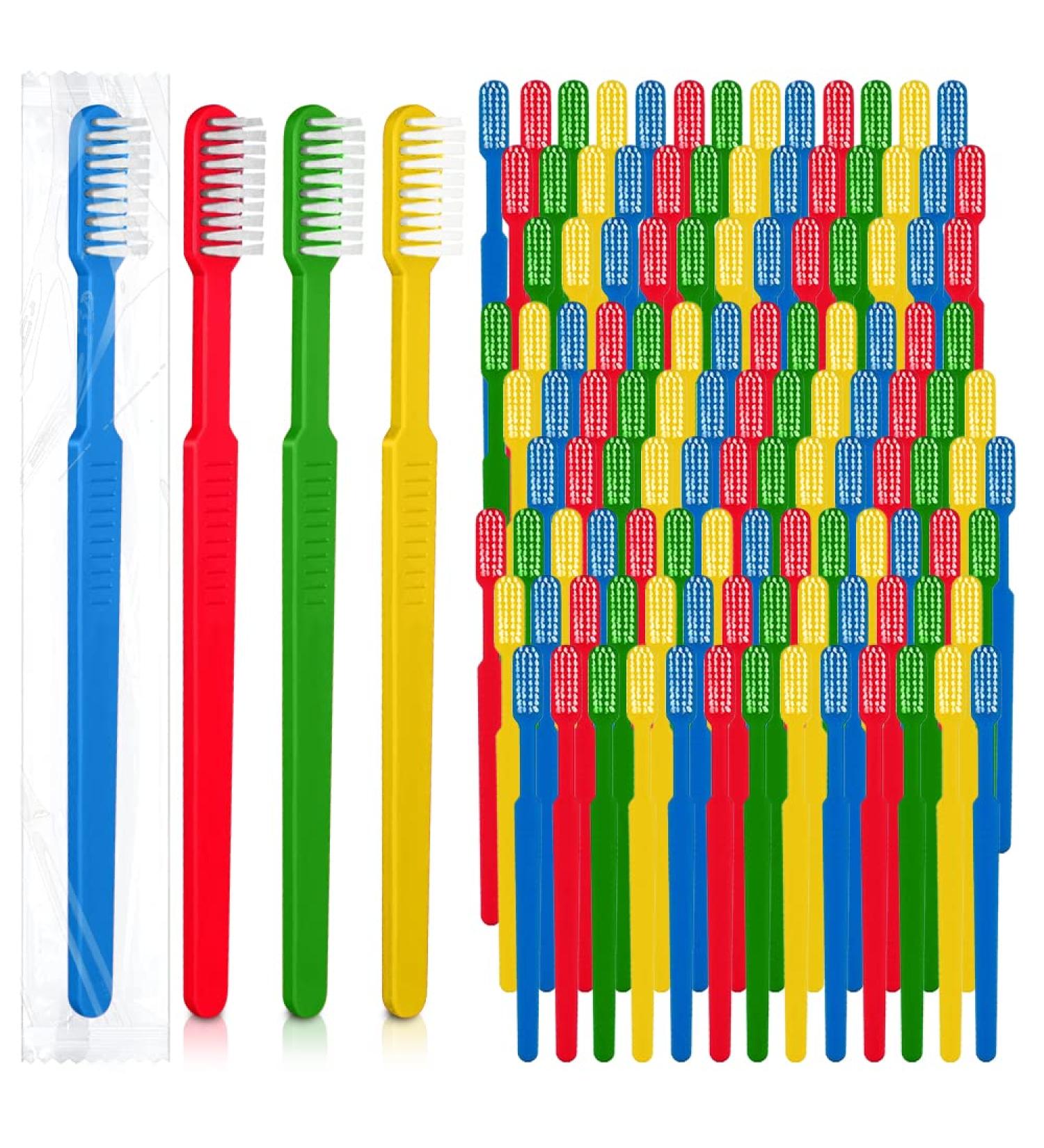 Pruvade 144 Pack Disposable Toothbrushes with Built-In Toothpaste - Individually Wrapped Single-Use Waterless Toothbrushes for Airbnb, Hotel, Camping, Travel - Mint - Soft Bristles - Buy Online on GoSupps.com