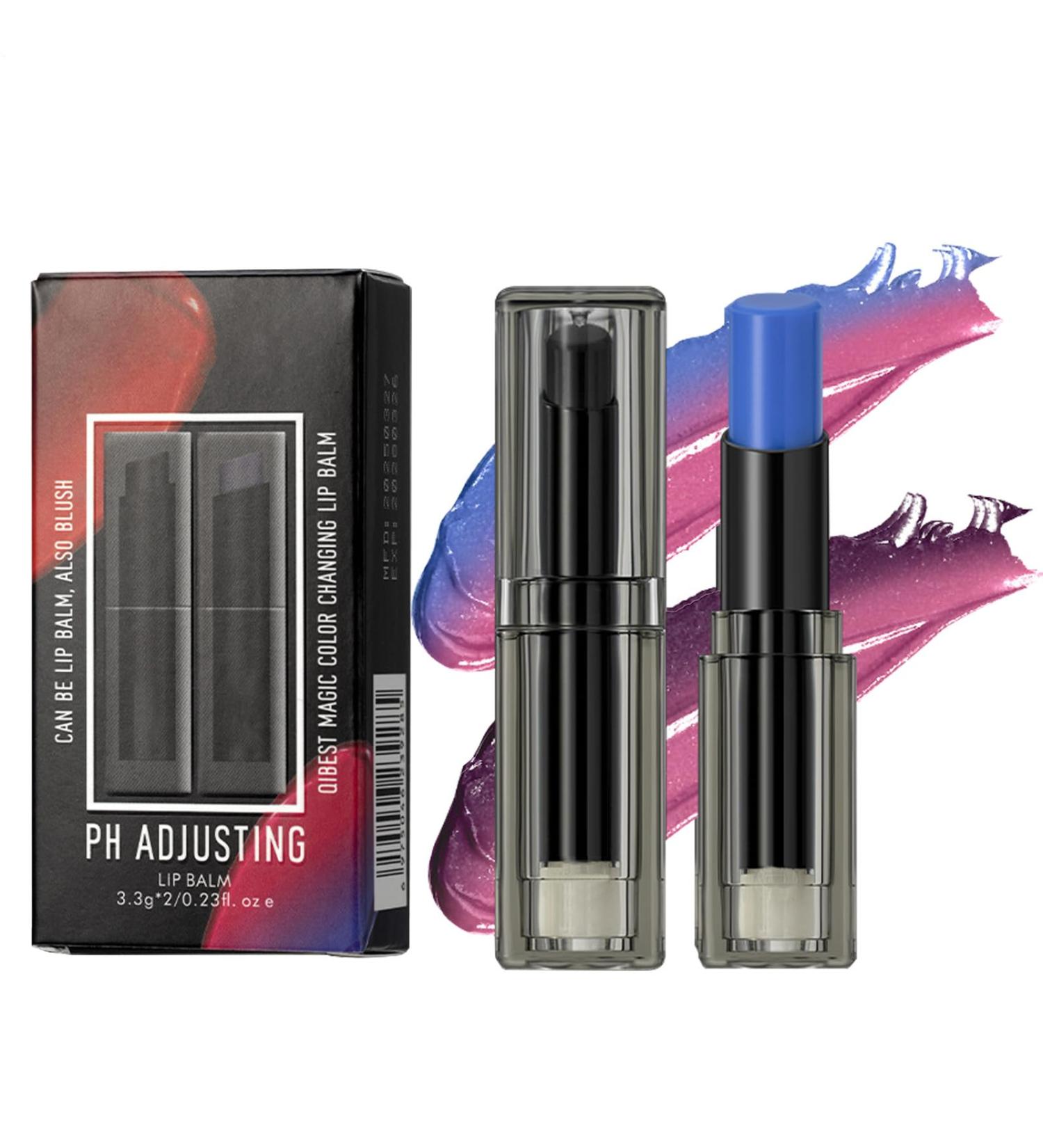 Color Changing Lipstick pH Changing Lip BalmSet of 2 Waterproof Temperature Reactive Lipstick Moisturizing Beauty Essentials Winter Daily Care for Women Girls Work Tra - Buy Online on GoSupps.com