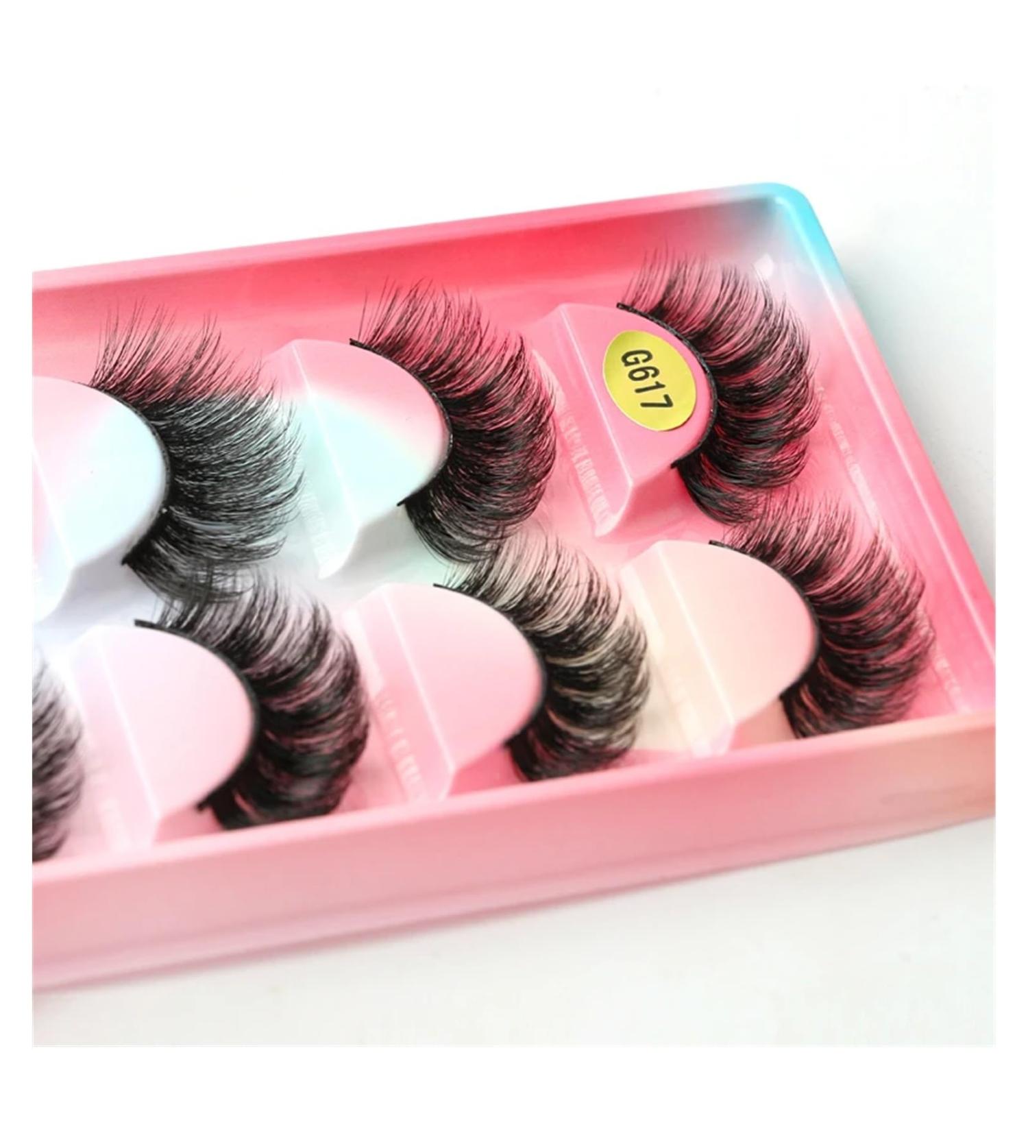 UAMOU 2/20/100 Boxes Mink Lashes Eyelashes 5 pairs Natural Curly Fake Eyelashes Thick Maquiagem Lash Extension Makeup Tools Cheerfully (Color : 5 pairs G617CS Size : 20 boxes) - Buy Online on GoSupps.com