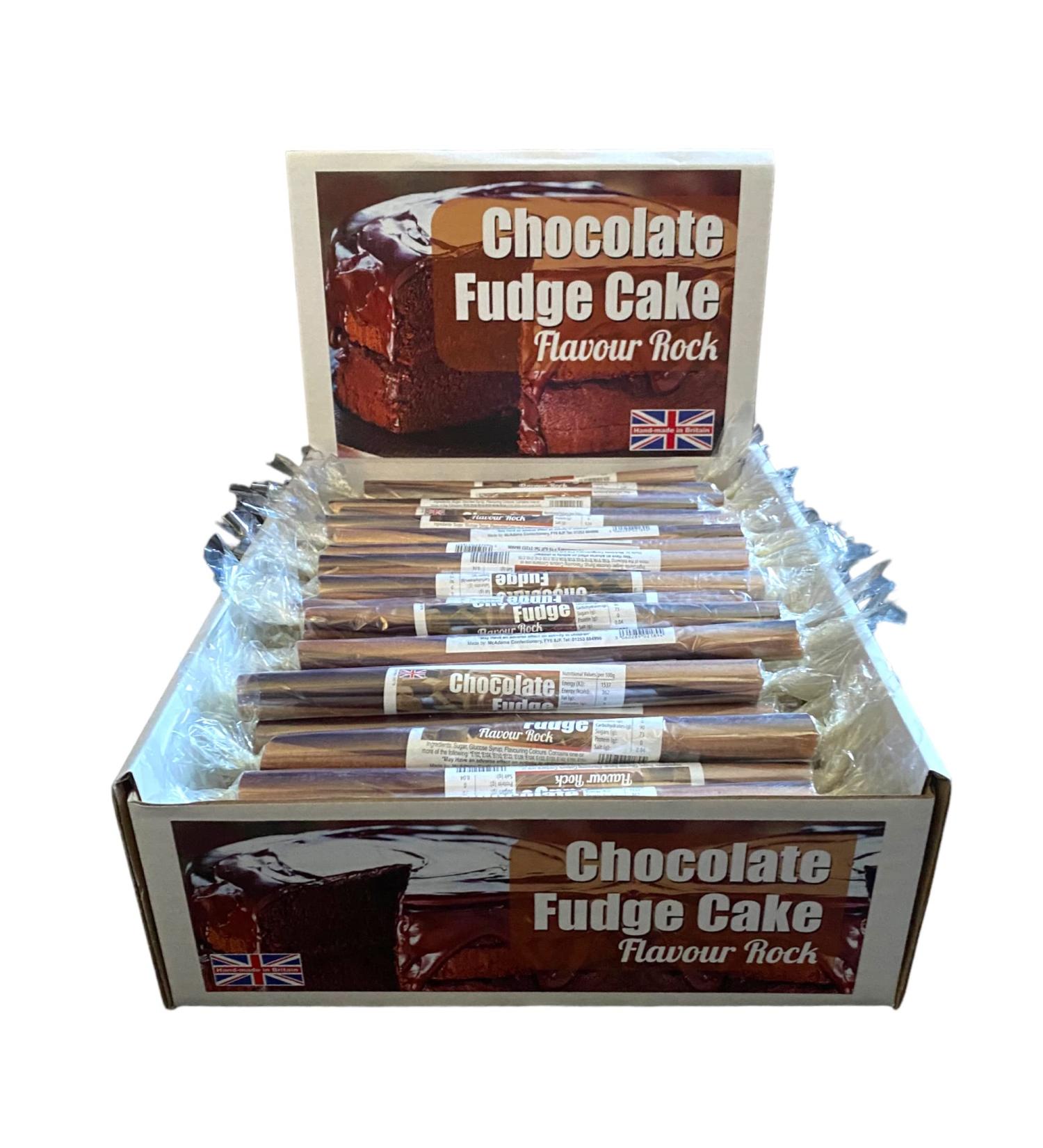 100 X Chocolate Fudge Cake Rock Sticks Handmade Traditional Rainbow Classic Sweets Retro Seaside Gift Wholesale Confectionery - Buy Online on GoSupps.com