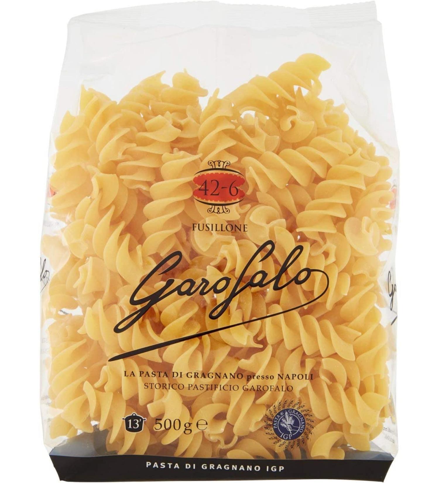  Italian Gourmet E.R. Garofalo Fusillone N. 42-6 Pack of 10 Neapolitan durum wheat semolina 500g IGP pasta + Italian Gourmet Polpa 400g - Buy Online on GoSupps.com