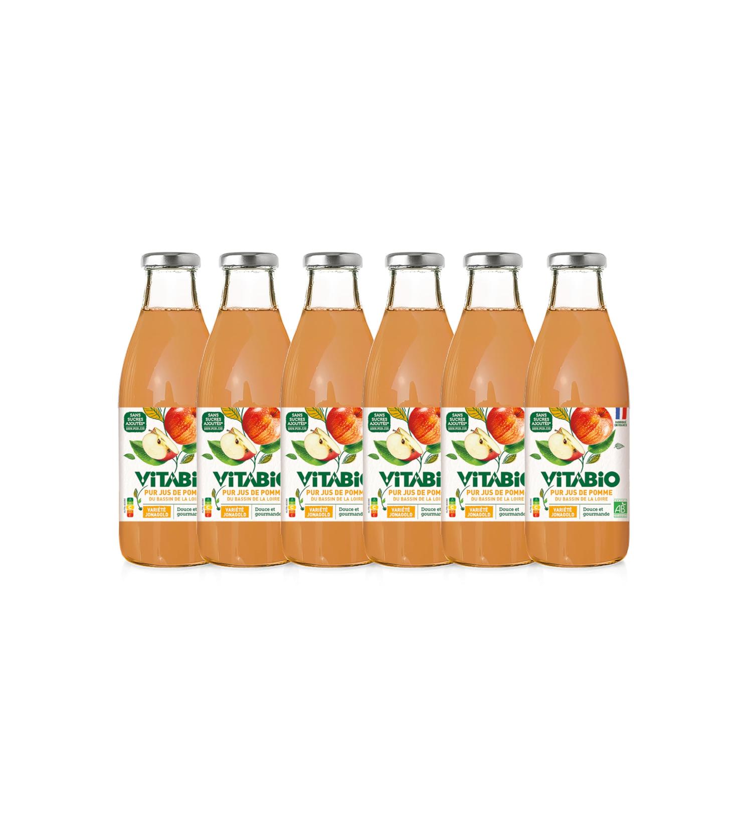 VITABIO - 100% Pure Juice - Jonagold Apple - 750ml - ORGANIC - Pack of 6