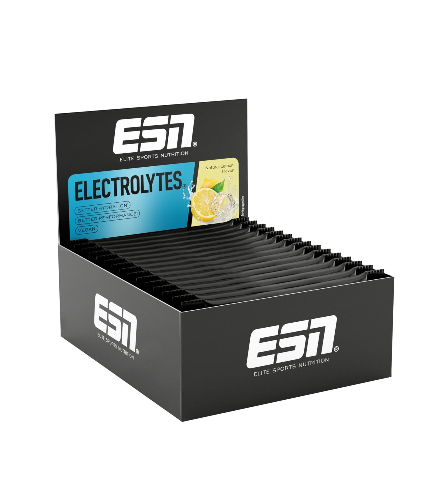 Buy ESN Electrolytes Pro - Natural Lemon | Vegan Hydration & Performance | 15 Pack (337.5g) - Made in Germany - Buy Online on GoSupps.com