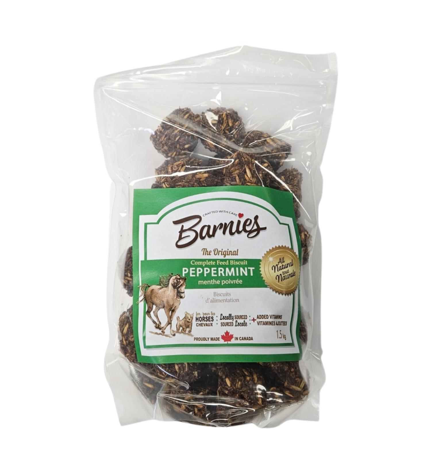 Barnie s All-Natural Horse Treats Vitamin-Enhanced Locally Sourced Canadian-Made Biscuits for Horses | 4 Flavours (Classic Apple Watermelon Peppermint) (1.5kg Peppermint) - Buy Online on GoSupps.com