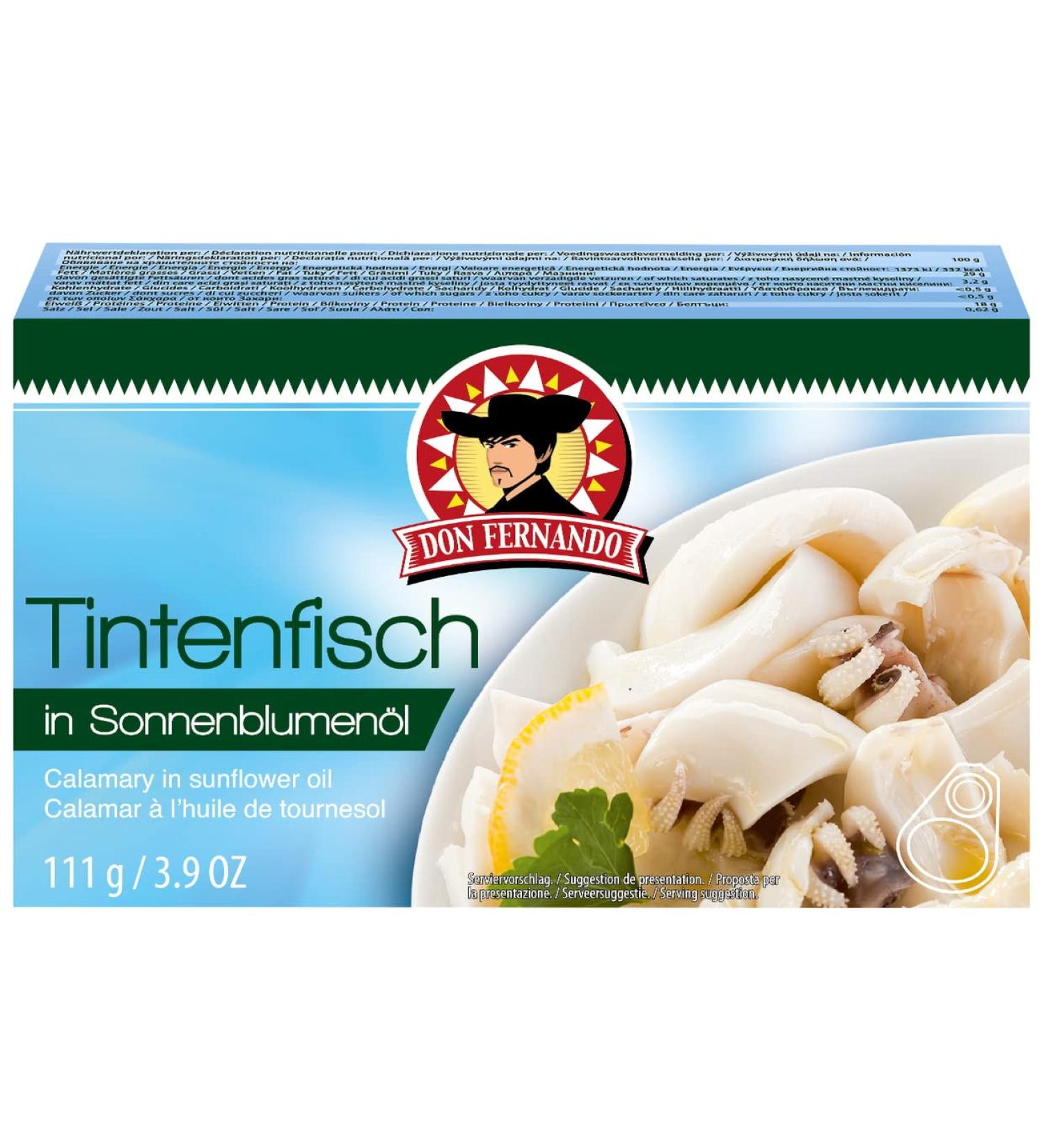 Don Fernando Squid in sunflower oil 111 g