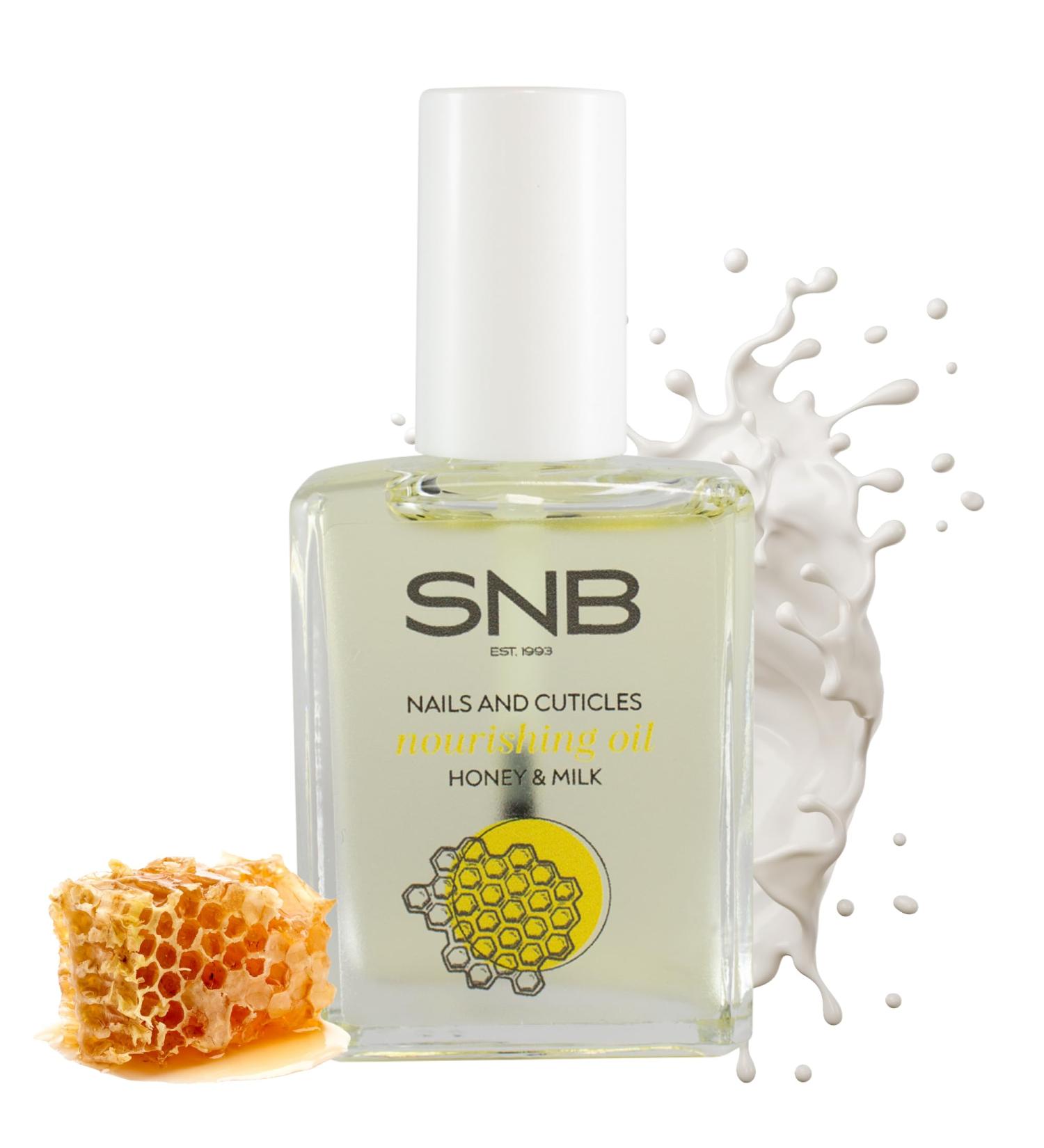 SNB Huile pour ongles professionnelle avec miel et lait 15 ml Huile nourrissante pour ongles et cuticules avec huile de jojoba vitamines E et F Pour cuticules souples et ongles soign s | Id al - Buy Online on GoSupps.com