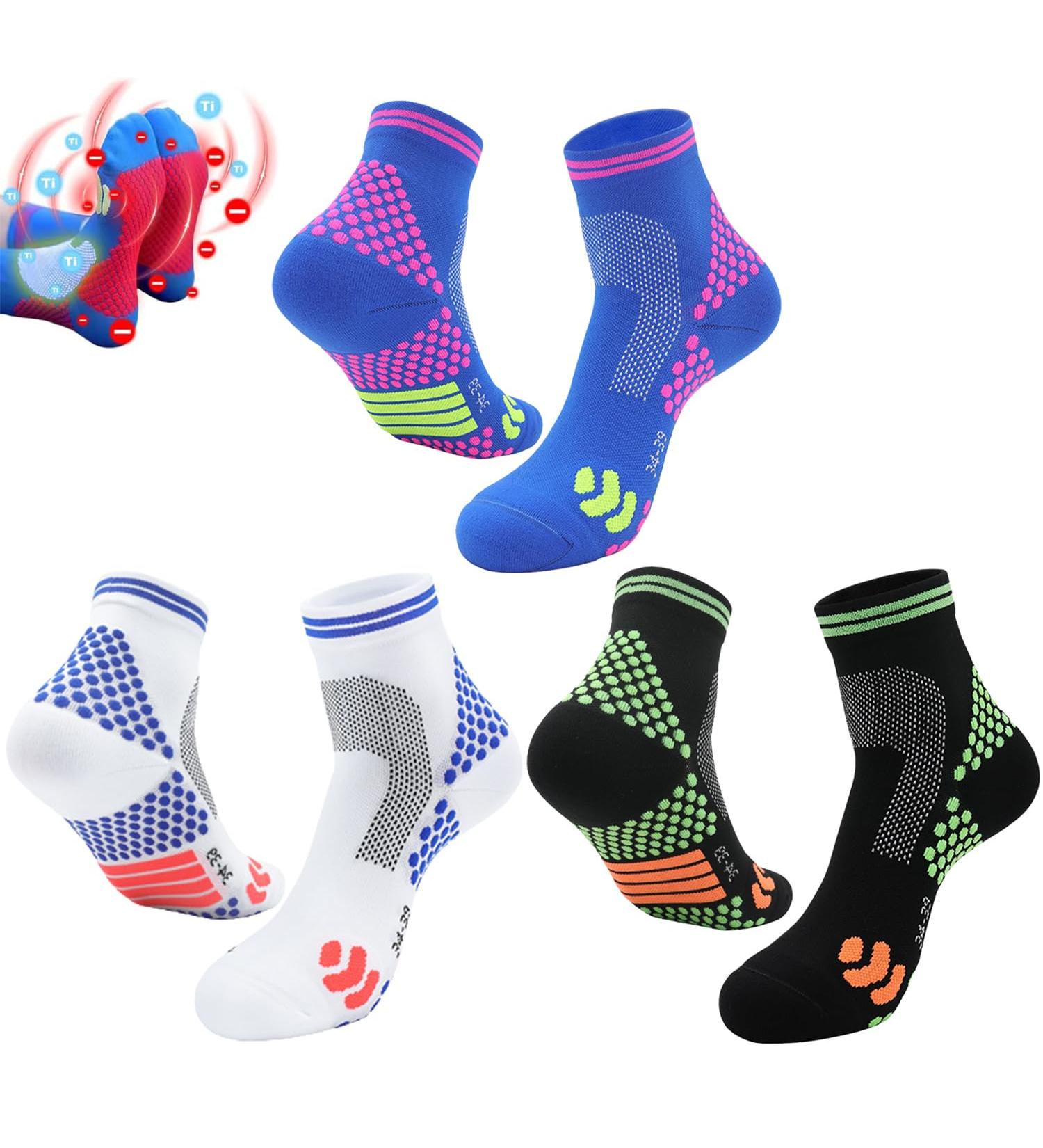 2023 Upgraded Far Infrared Titanium Ion Heightening Booster Socks - Tourmaline Slimming Health Socks | Medium - Buy Online on GoSupps.com