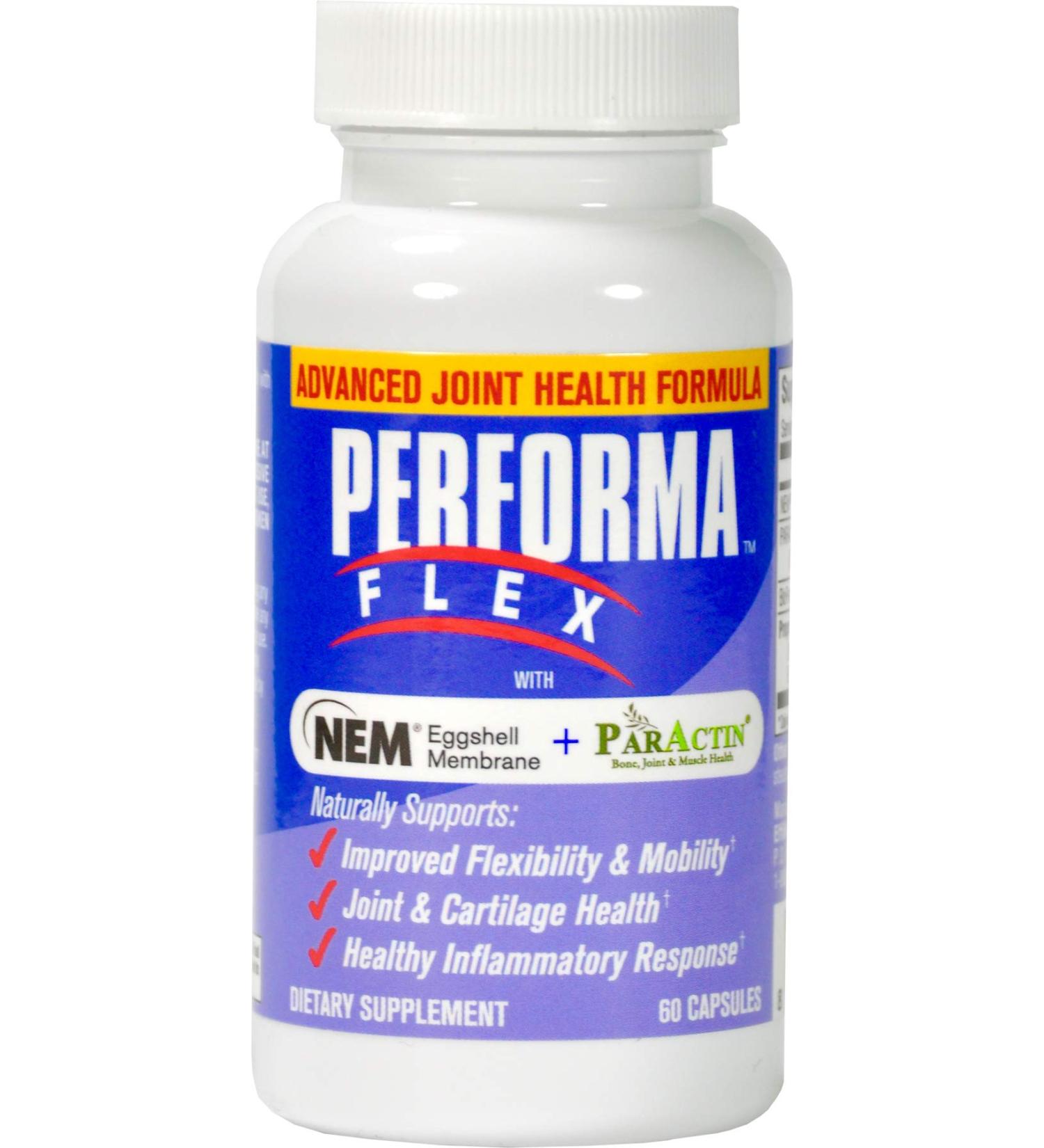 Performa Flex Joint Health Supplement with NEM, Paractin, Bromelain, Boswellia, Devil's Claw Extract for Joint & Cartilage Health - Buy Online on GoSupps.com