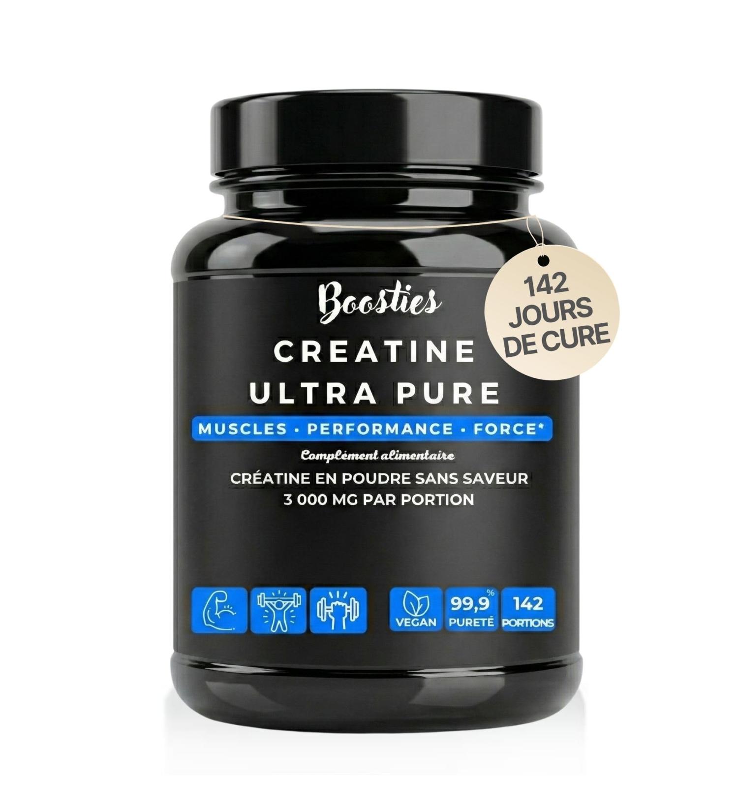  Boosties BOOSTIES Creatine Monohydrate Powder 500g (142 Days) Ultra Pure & Micronized Creatine Explosive Strength Mass Gain & - Buy Online on GoSupps.com
