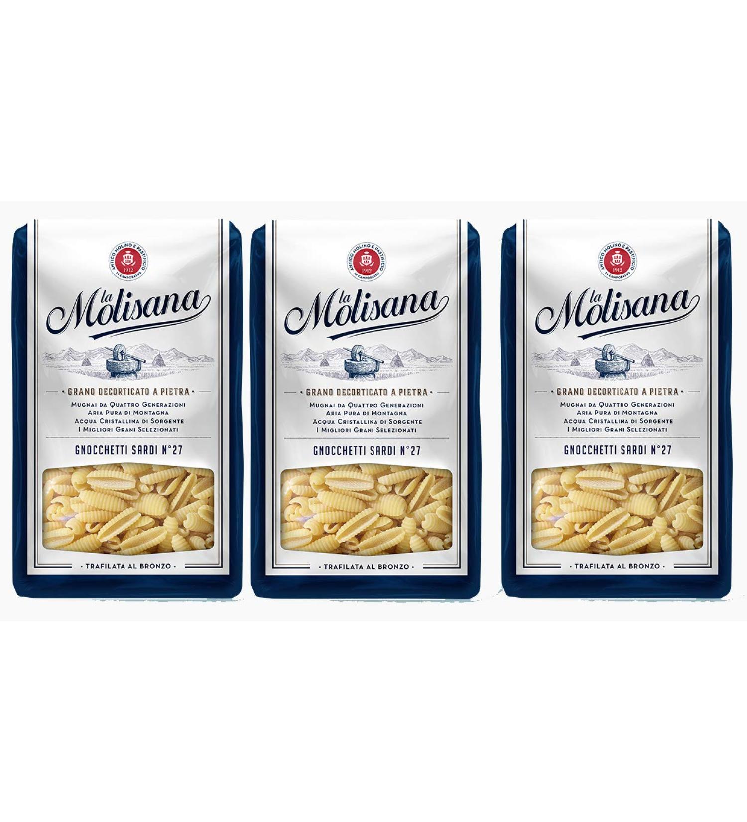 La Molisana Gnocchetti Sardi Bronzo No. 27 1.5kg (3 x 500g) Dried Pasta