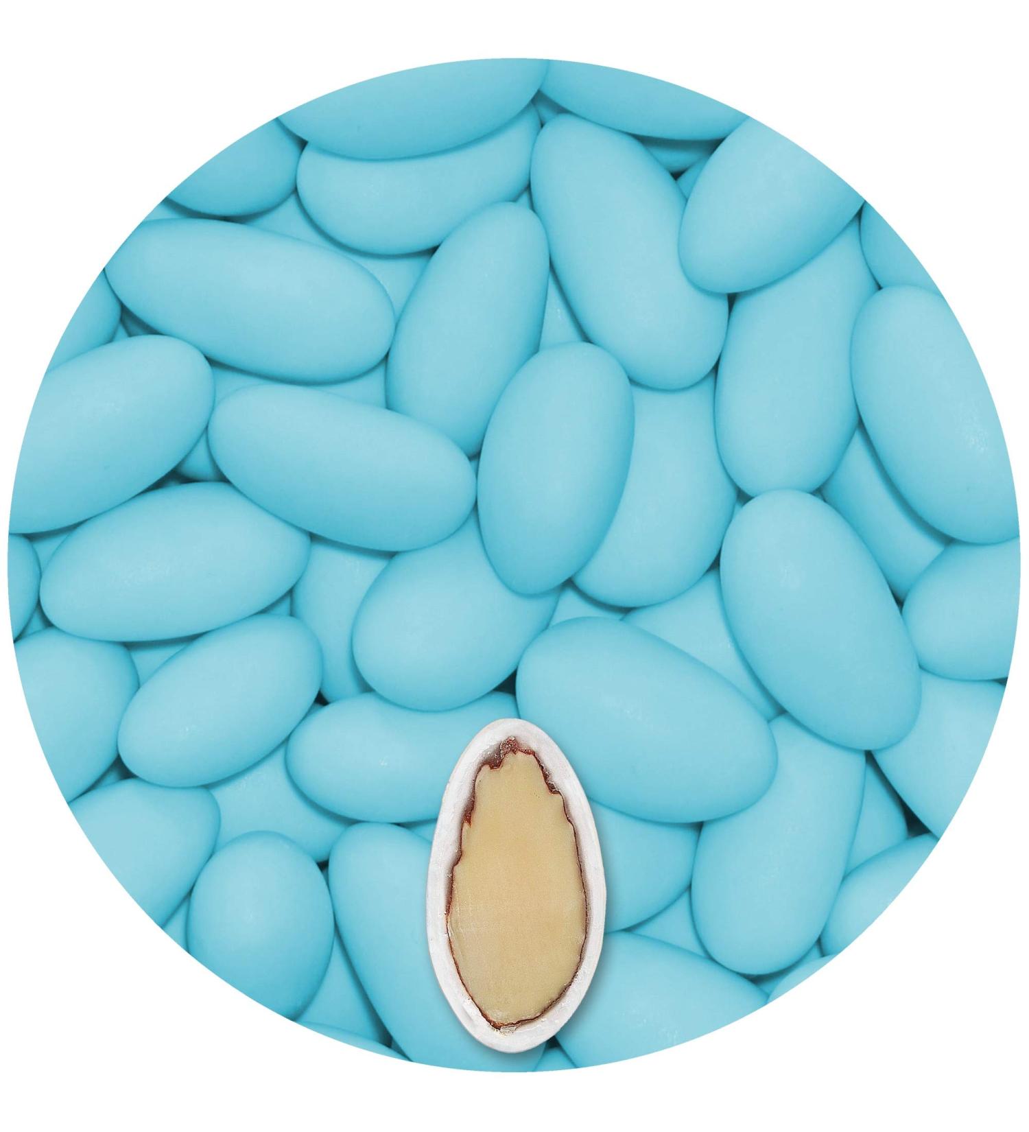  EinsSein EinsSein 0.5 kg of Gracile midi matte sky blue wedding almonds perfect for wedding favors confetti and other celebrations. Also suitable for baptisms. - Buy Online on GoSupps.com