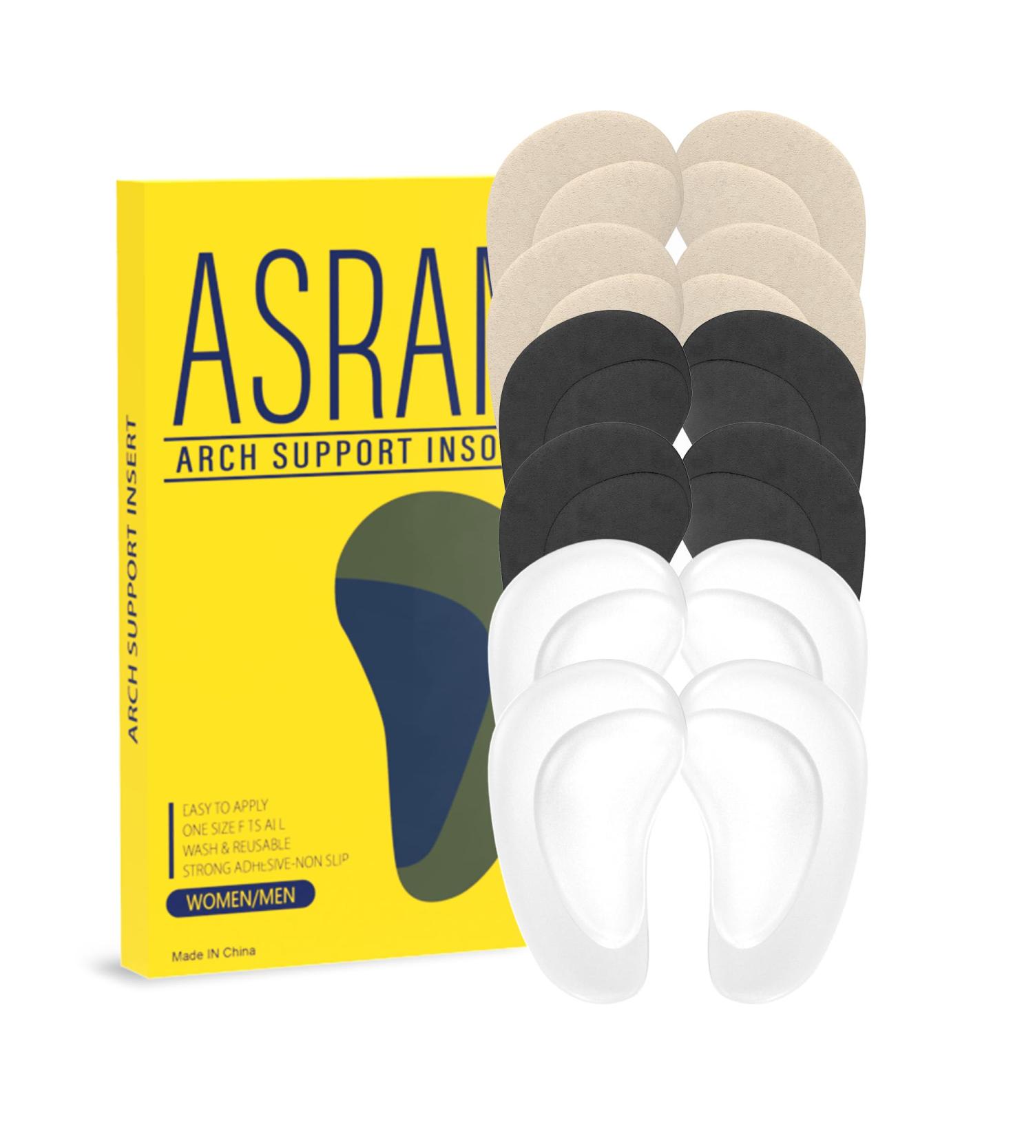 Arch Support Gel Insoles for Flat Feet & High Arches | Pain Relief Cushions for Plantar Fasciitis | Reusable Soft Heel Inserts (6 Pairs 0.3 Inch - Buy Online on GoSupps.com