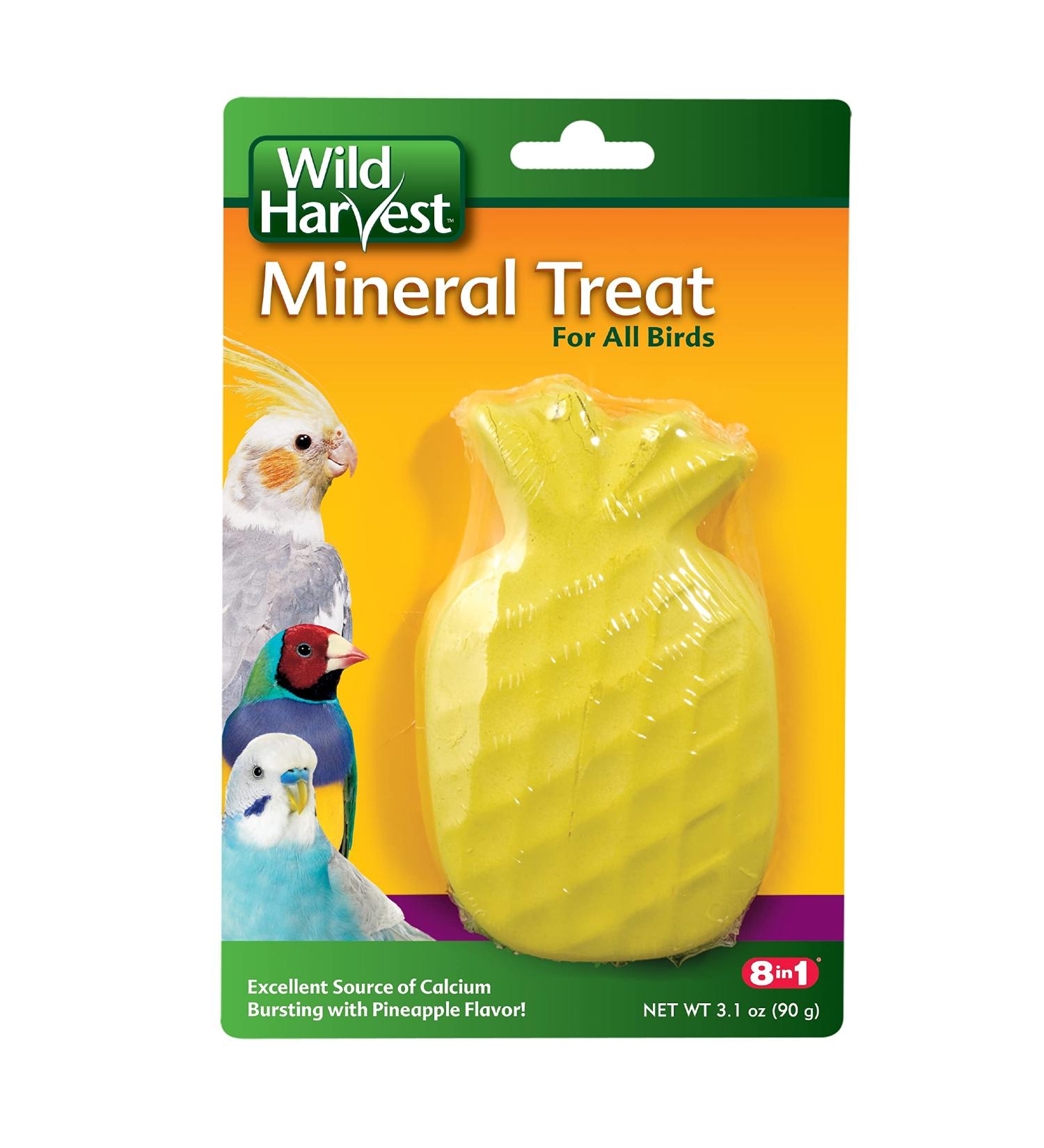 Wild Harvest Mineral Treat for Birds 3.1oz - Pineapple Flavor | Calcium-Rich Bird Supplement - Buy Online on GoSupps.com