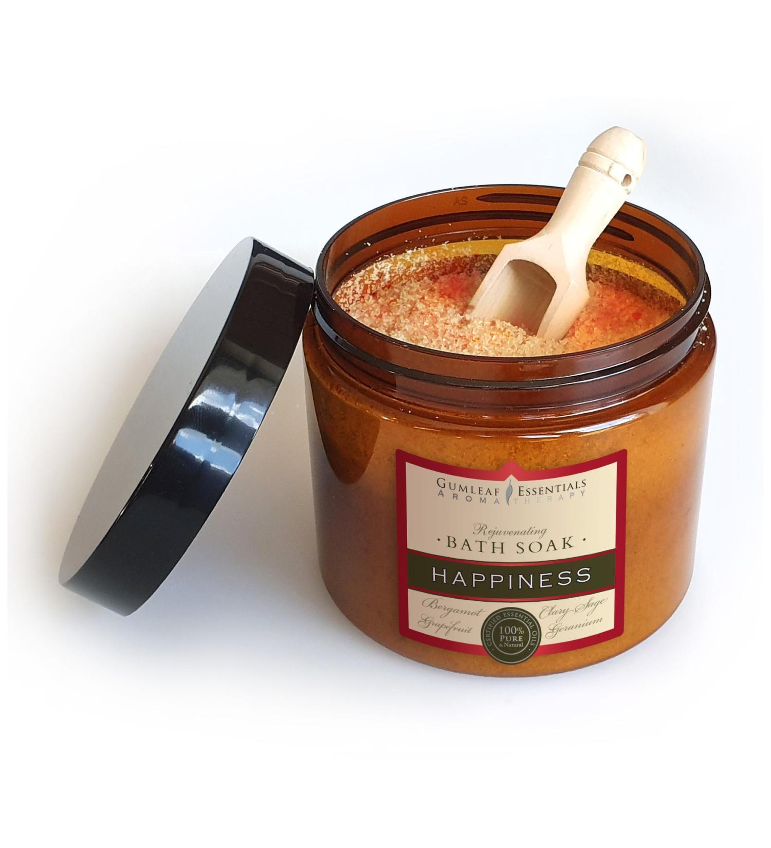 Happiness Bath Soak - 14.1oz | Cruelty Free & Vegan Bath Soak | 100% Pure & Natural Relaxation - Buy Online on GoSupps.com