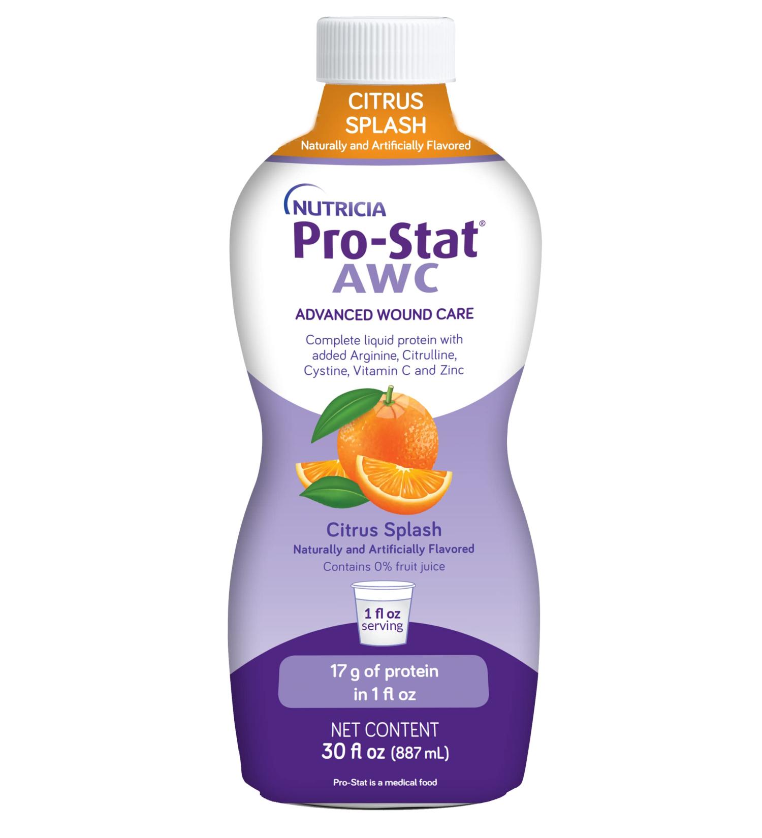 Pro-Stat Advanced Wound Care (AWC) Liquid Protein Medical Food - Citrus Splash Punch Flavor 30 Fl Oz Bottle - Buy Online on GoSupps.com