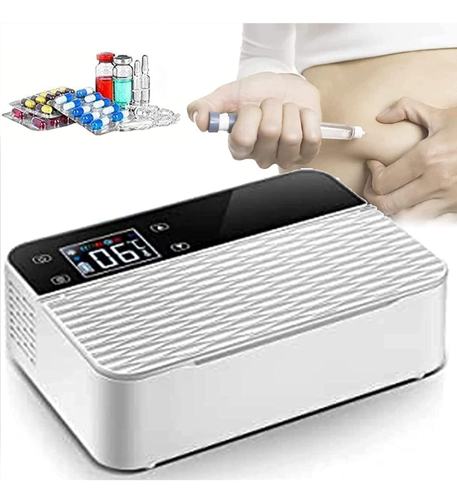 Portable Diabetes Cold Storage Box Insulin Cooler Refrigerated Case Mini Medicine Refrigerator LCD Display Alarm System and Crossbody Bag 8-10 Hours Standby Travel Dual-coreversion-singlebattery - Buy Online on GoSupps.com