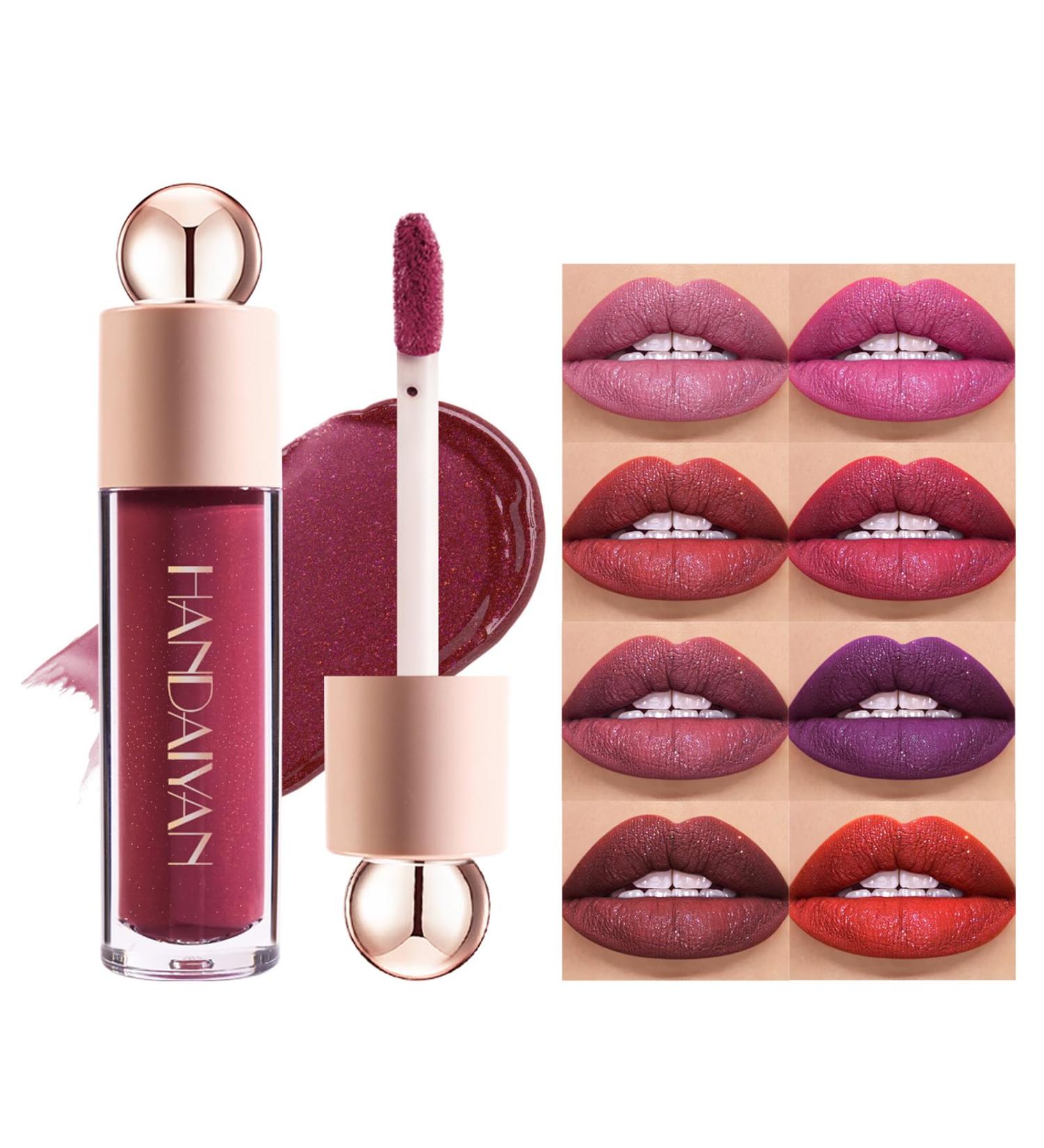 Buy Glitter Lip Gloss & Matte Liquid Lipstick | Long Lasting Waterproof Vegan Makeup for Women Vivid Color & Moisturizing Formula - Buy Online on GoSupps.com