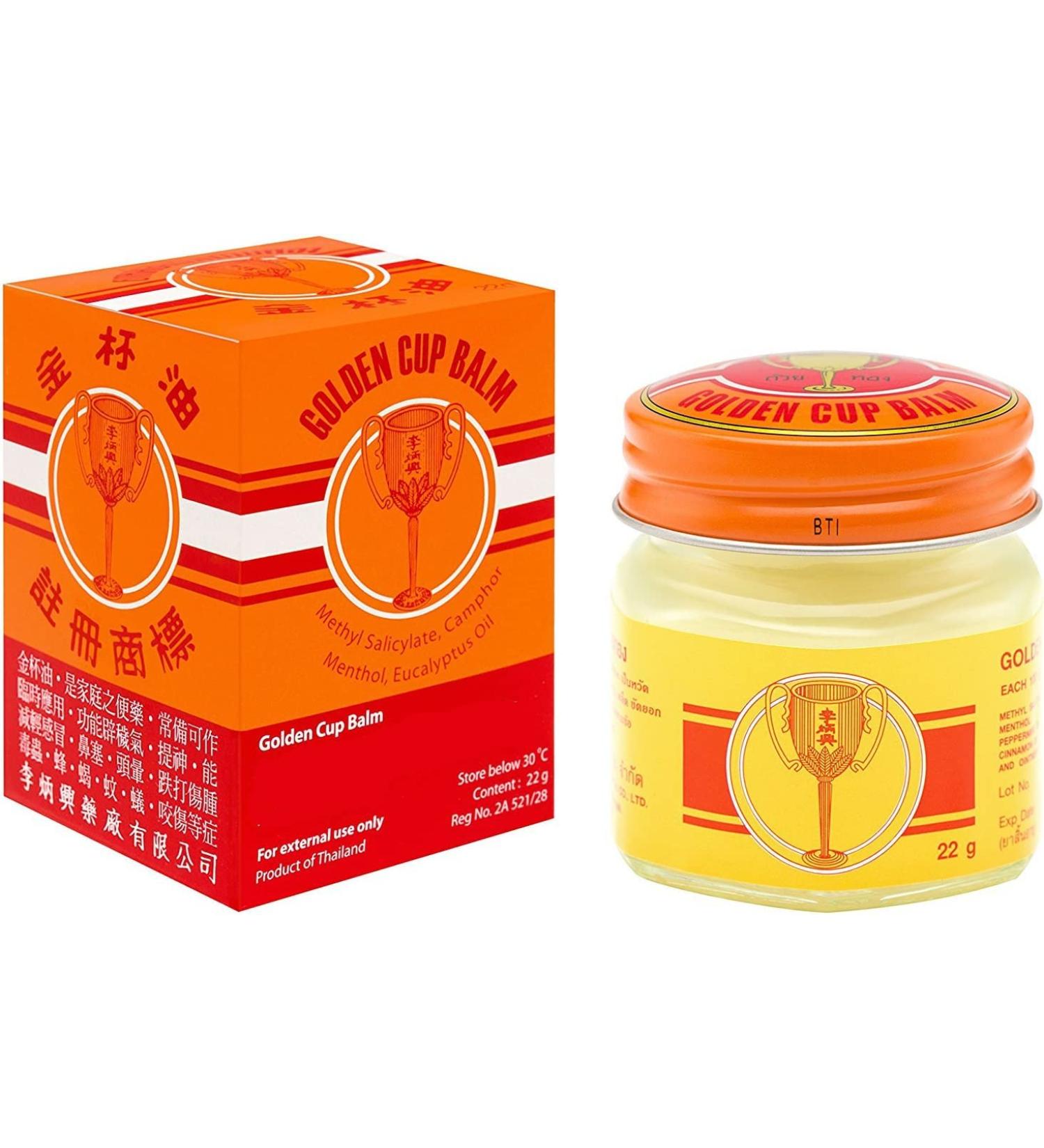 Golden Cup Balm Yellow Herbal Thai Ointment 22g - Pack of 3 - Buy Online on GoSupps.com