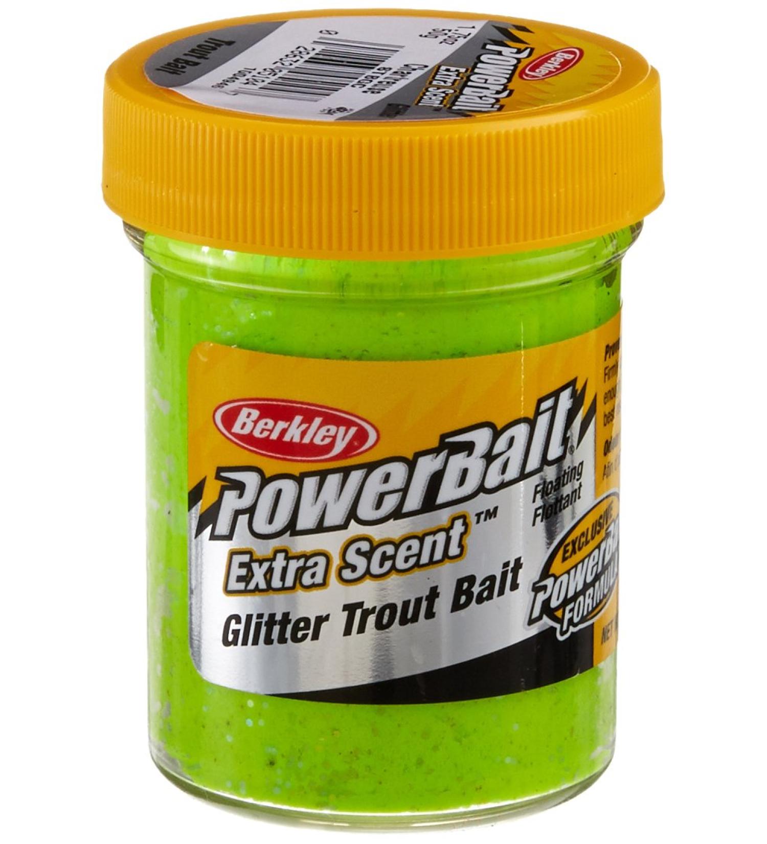 Berkley PowerBait Glitter Trout Bait - 1.75oz Jar - Chartreuse | Unisex Fishing Lure - Buy Online on GoSupps.com