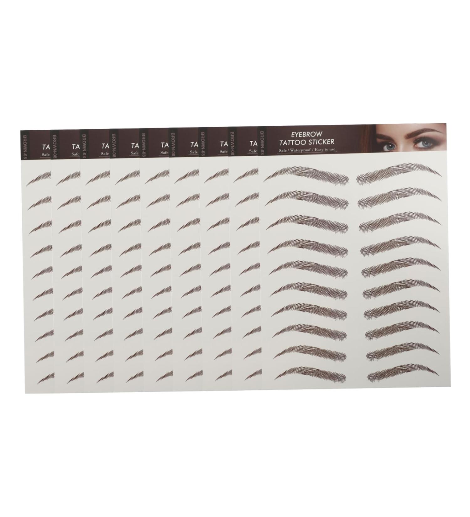 Gogogmee 9 Sheets Waterproof Eyebrow Stickers Eyebrow Stencils Imitation Eyebrow Cosmetic 6d Eyebrow Trimming - Buy Online on GoSupps.com