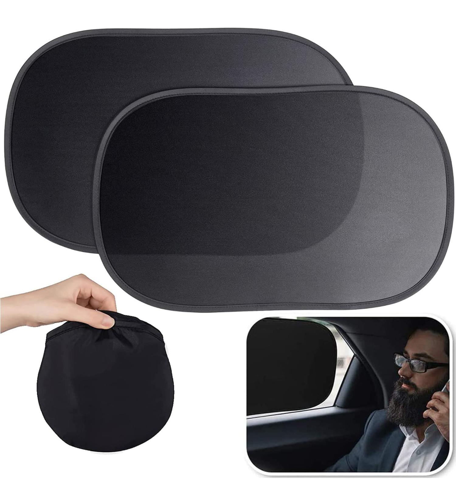 2 Pcs Self-Adhesive Car Sun Shades | Universal Fit Rear Side Window | Blocks Harmful UV Rays & Glare | Heat Protection for Baby, Kids, Pets - Buy Online on GoSupps.com