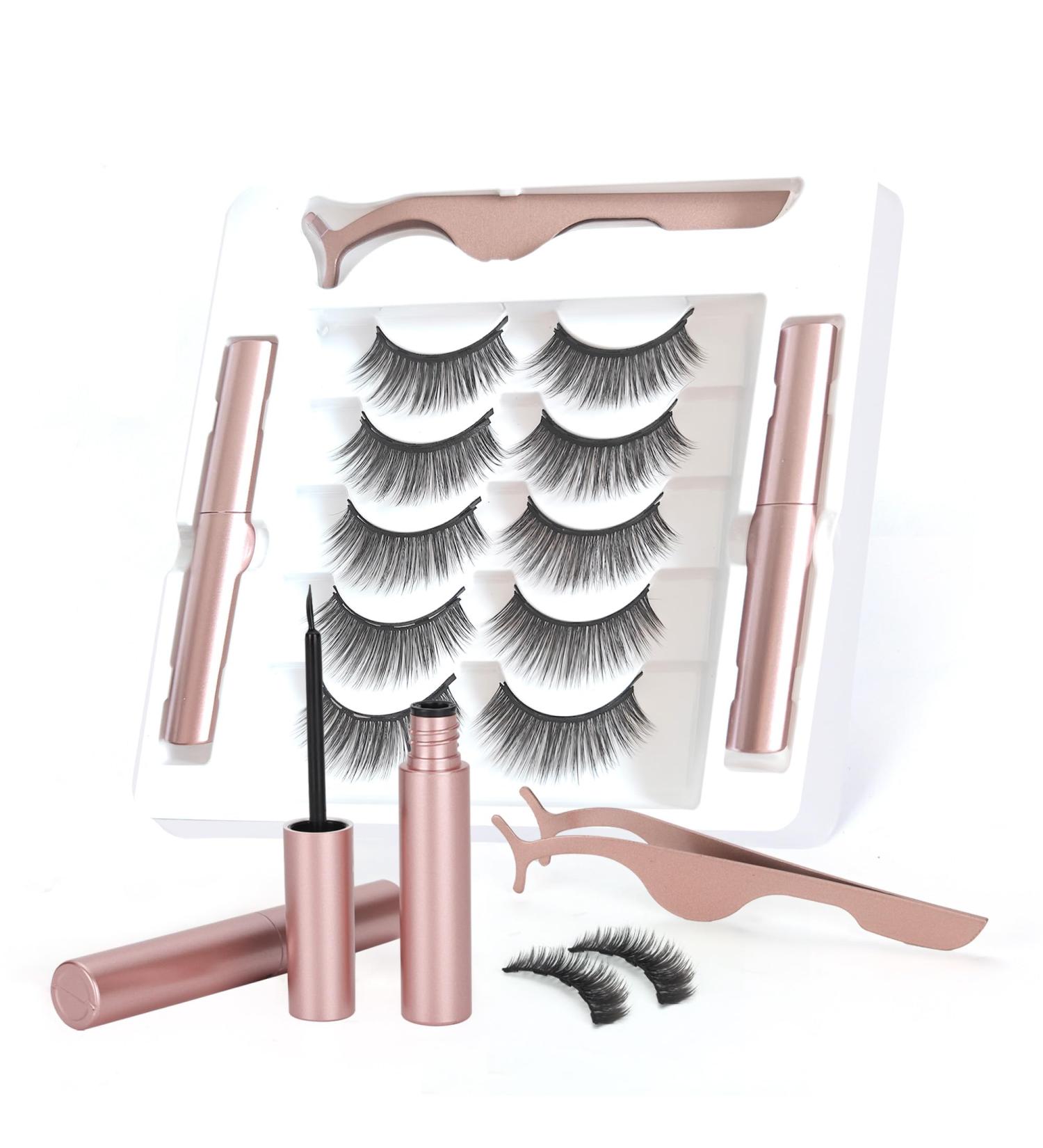 Magnetic Eyelashes with Eyeliner (8 Packs) Reusable Glue-Free 5 Lengthening Styles | Shop Now - Buy Online on GoSupps.com