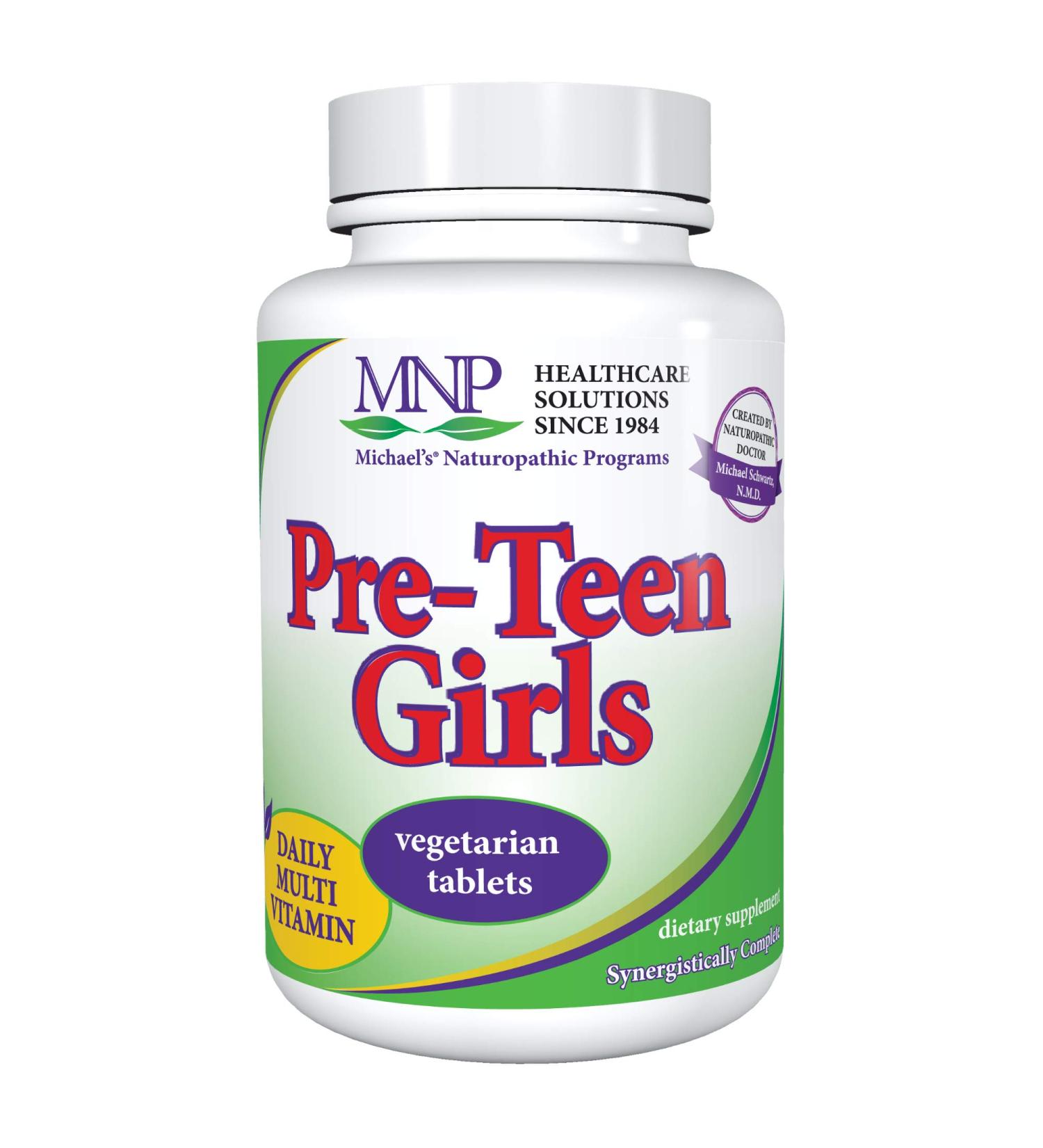 Michael's Naturopathic Pre-Teen Girls Daily Multi Vitamin - 120 Vegetarian Tablets - Buy Online on GoSupps.com